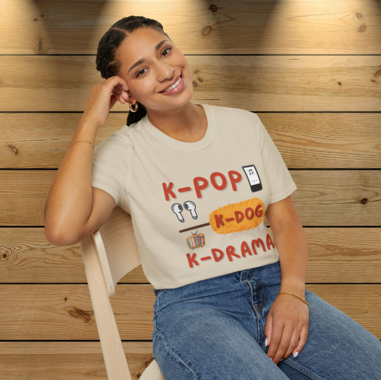 "K-POP, K-DOG, K-DRAMA" Unisex Softstyle Adult T-Shirt product thumbnail image "K-POP, K-DOG, K-DRAMA" Unisex Softstyle Adult T-Shirt product thumbnail image