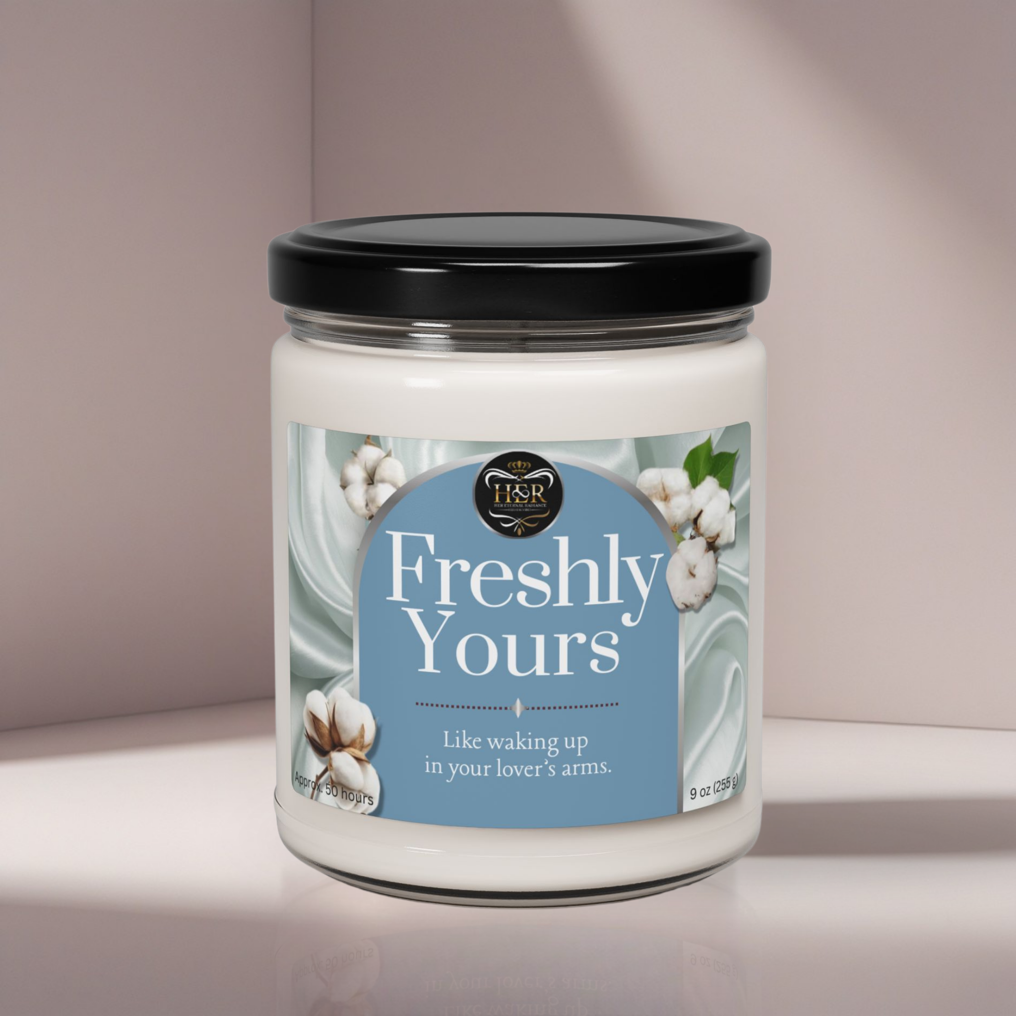Freshly Yours – Clean Cotton Scented  9 oz Soy Candle product thumbnail image