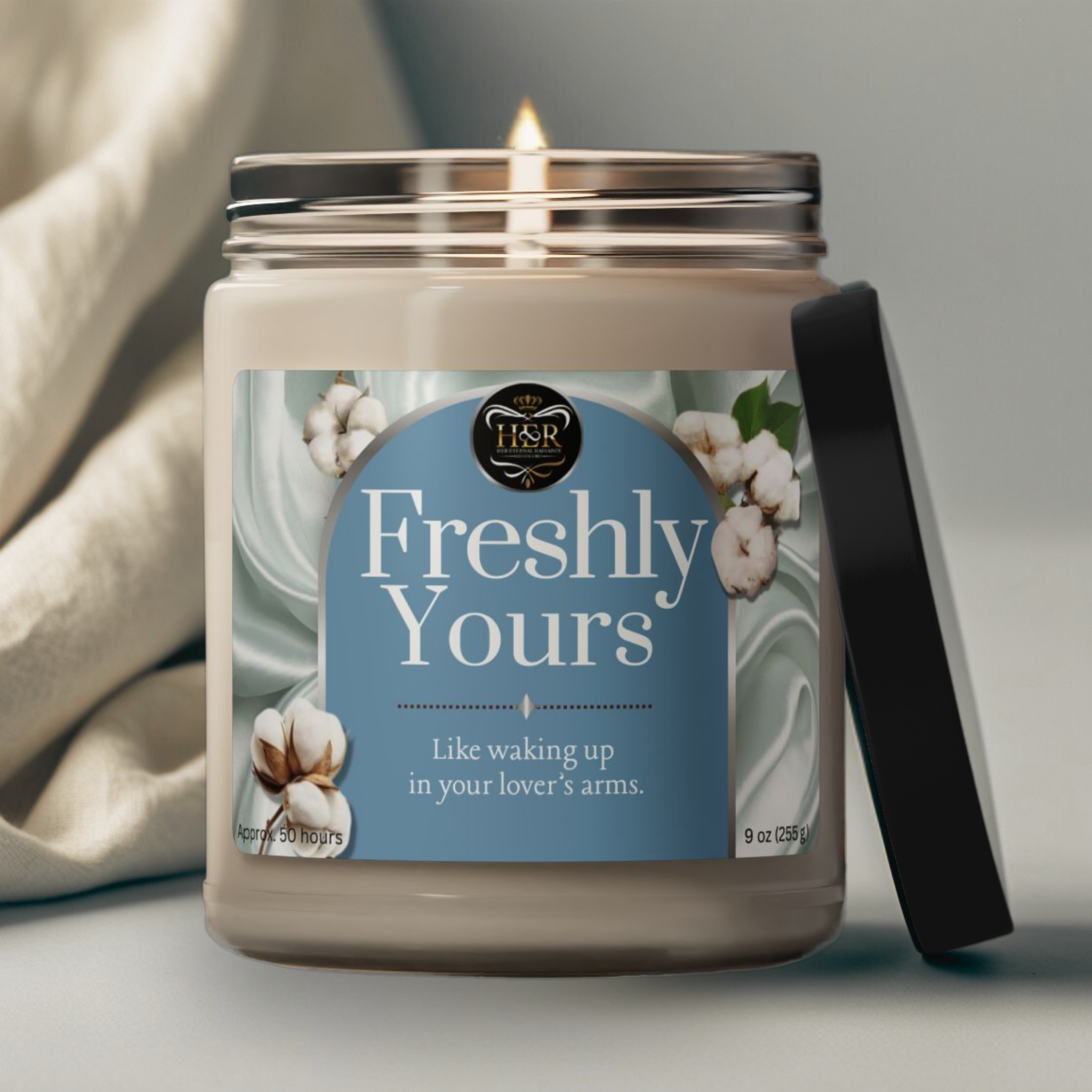 Freshly Yours – Clean Cotton Scented  9 oz Soy Candle