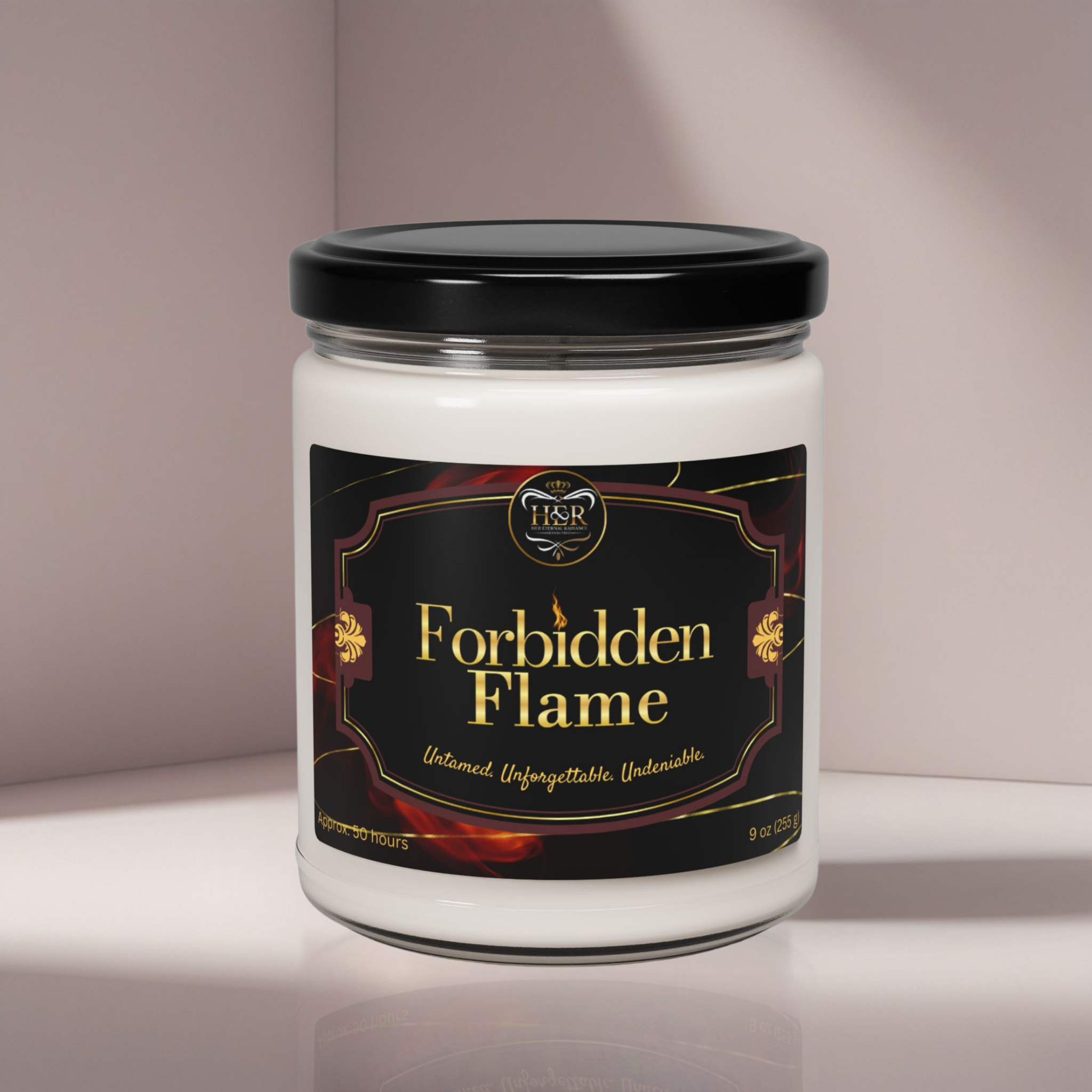Forbidden Flame – Passionfruit &amp; Black Pepper Scented 9 oz Soy Candle product thumbnail image