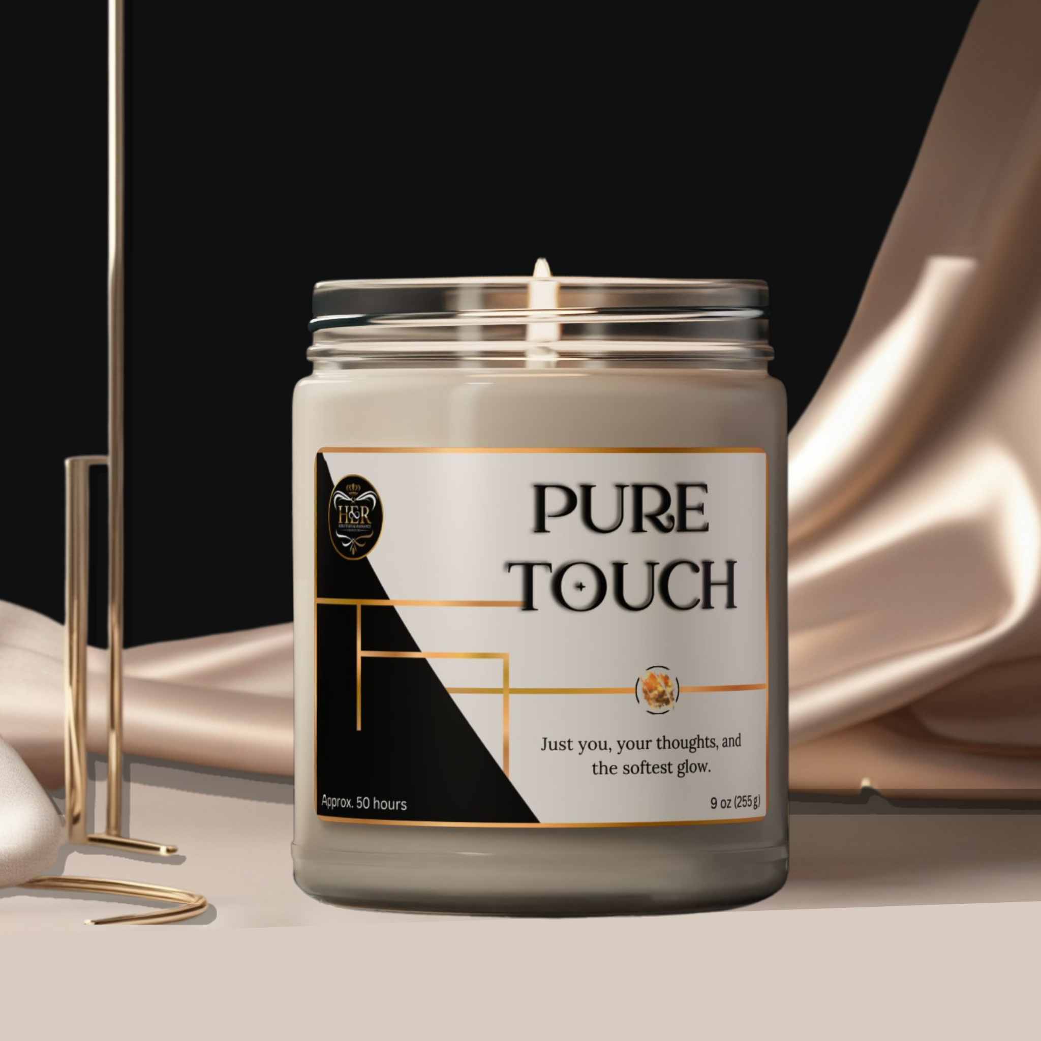 Pure Touch – Unscented Minimalist 9 oz Soy Candle