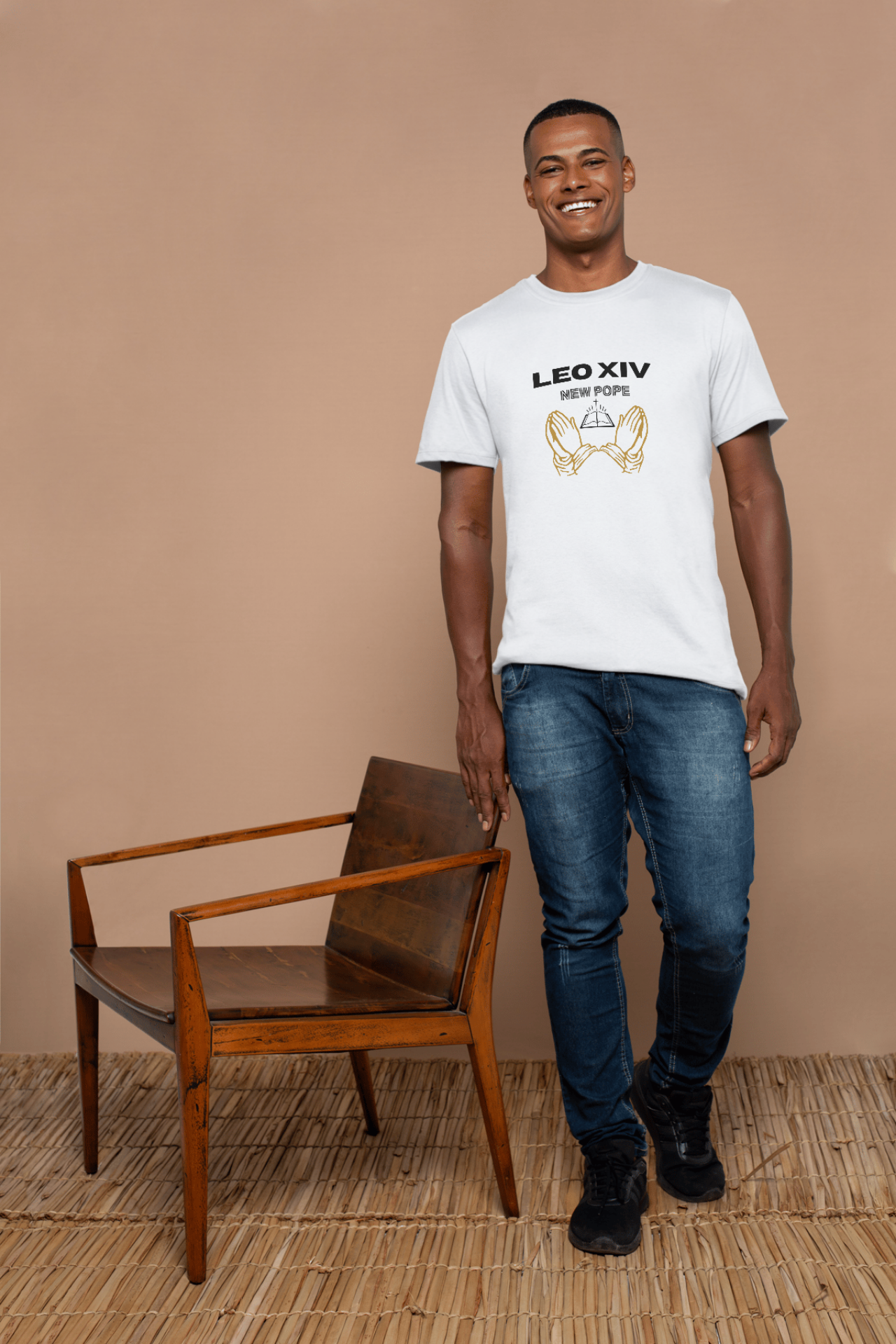 Leo XIV New Pope T-Shirt Golden Praying Hands Religious Graphic Tee Catholic Gift Shirt Faith-Based Apparel for Men and Women Leo XIV New Pope T-Shirt Golden Praying Hands Religious Graphic Tee Catholic Gift Shirt Faith-Based Apparel for Men and Women