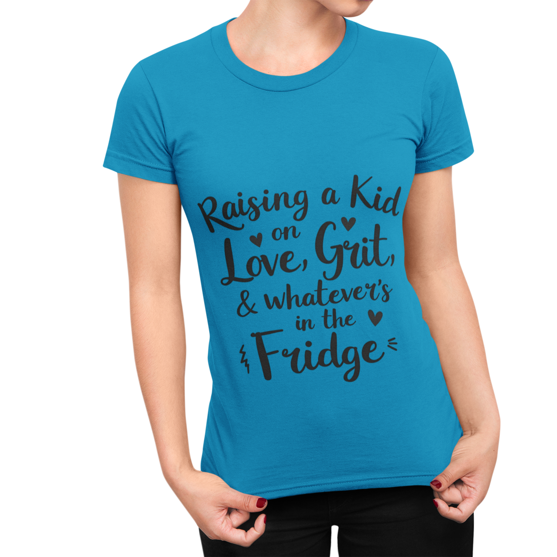 Love &amp; Grit Mom T-Shirt – Funny Motherhood Tee – Real Life Parenting Shirt – Single Mom Humor Shirt – Relatable Mom Life Graphic Tee