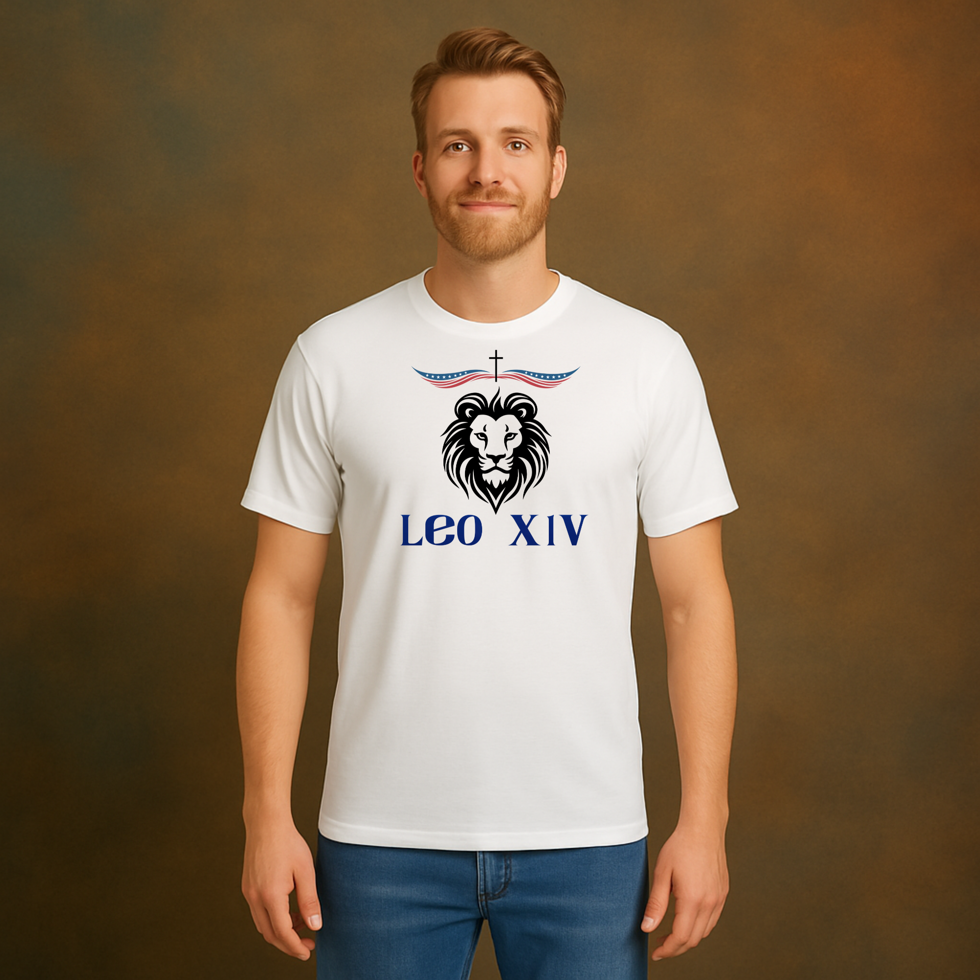 Leo XIV Pope Lion Head Unisex Jersey Tee – Light Pink Catholic Faith Shirt product thumbnail image Leo XIV Pope Lion Head Unisex Jersey Tee – Light Pink Catholic Faith Shirt product thumbnail image