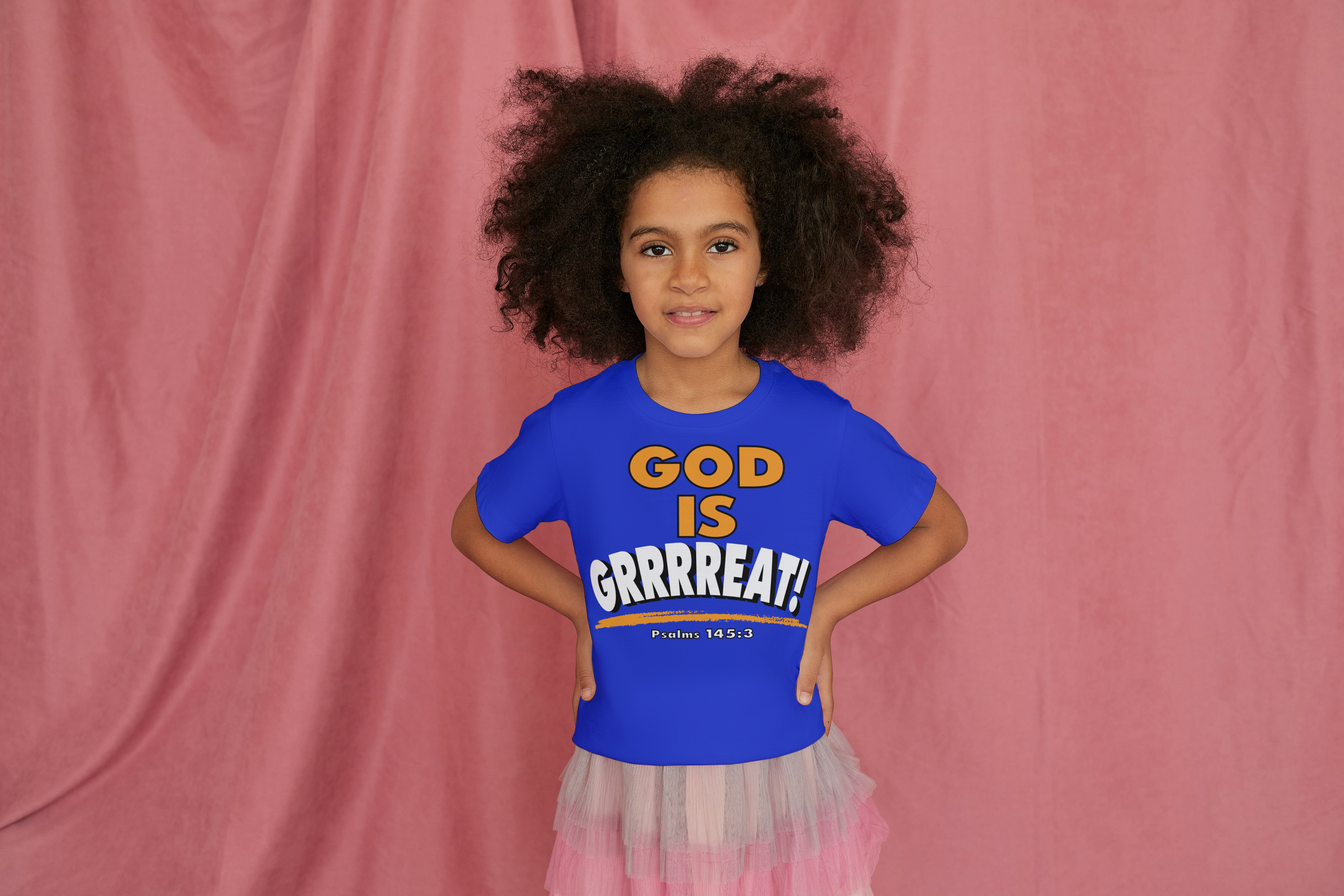 DJH Apparel | God is Great Kids Christian Cotton Tee  product thumbnail image