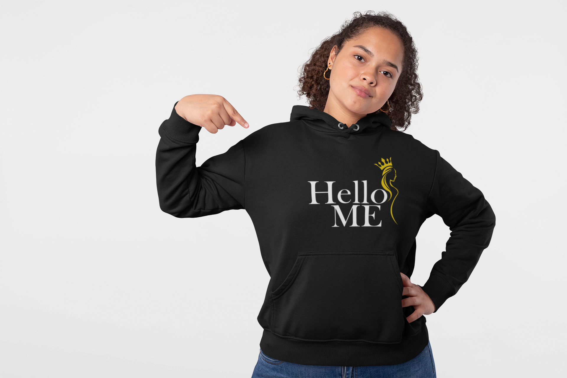 Hello Me Signature Hoodie – Unisex Sponge Fleece Pullover – Confidence You Can Wear product thumbnail image