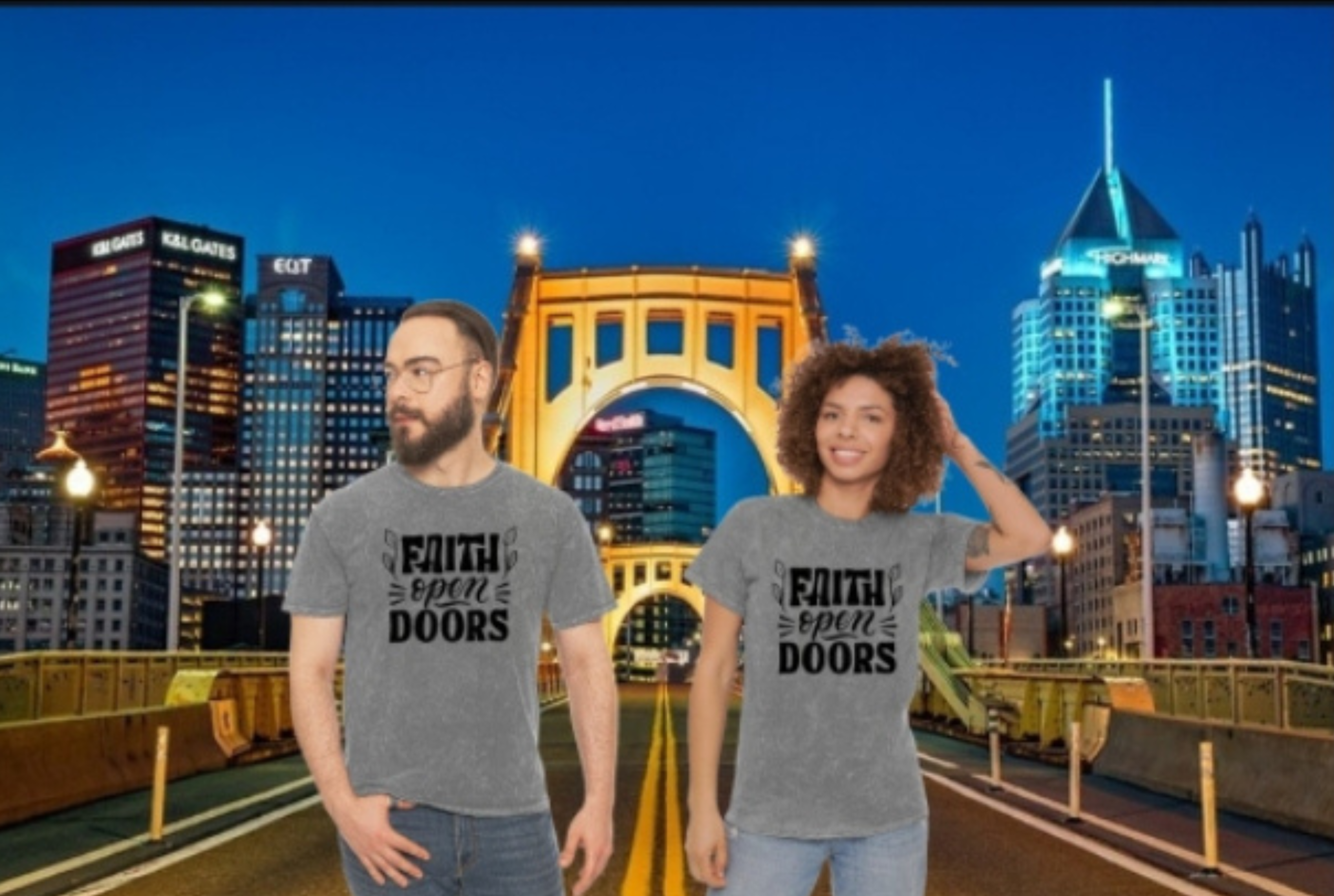 Mineral Wash T-Shirt - Faith Open Doors For Believers Of The Way product thumbnail image Mineral Wash T-Shirt - Faith Open Doors For Believers Of The Way product thumbnail image