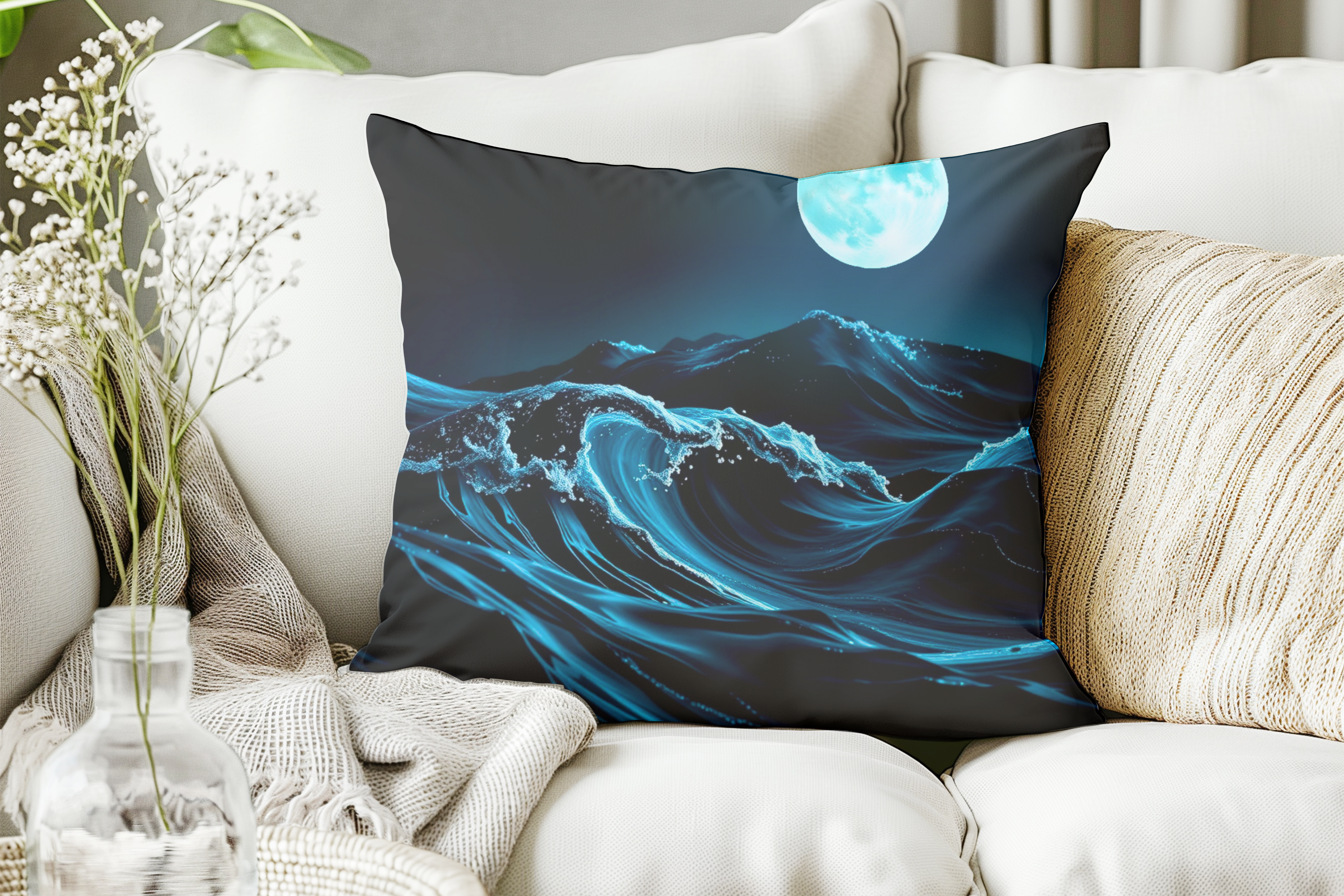 Celestial Rest – Premium Decorative Throw Pillow | Spun Polyester Square Pillow