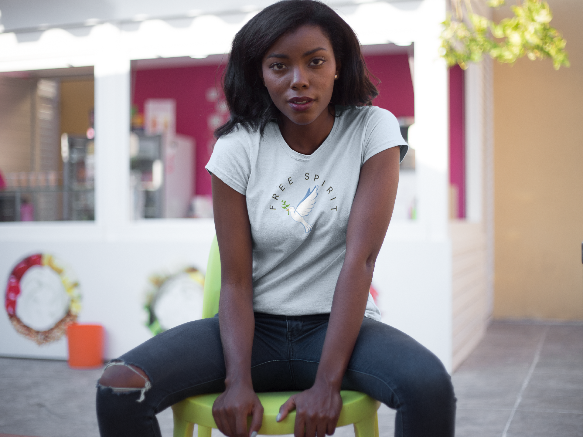 Free Spirit T-Shirt - Dove Design product thumbnail image Free Spirit T-Shirt - Dove Design product thumbnail image