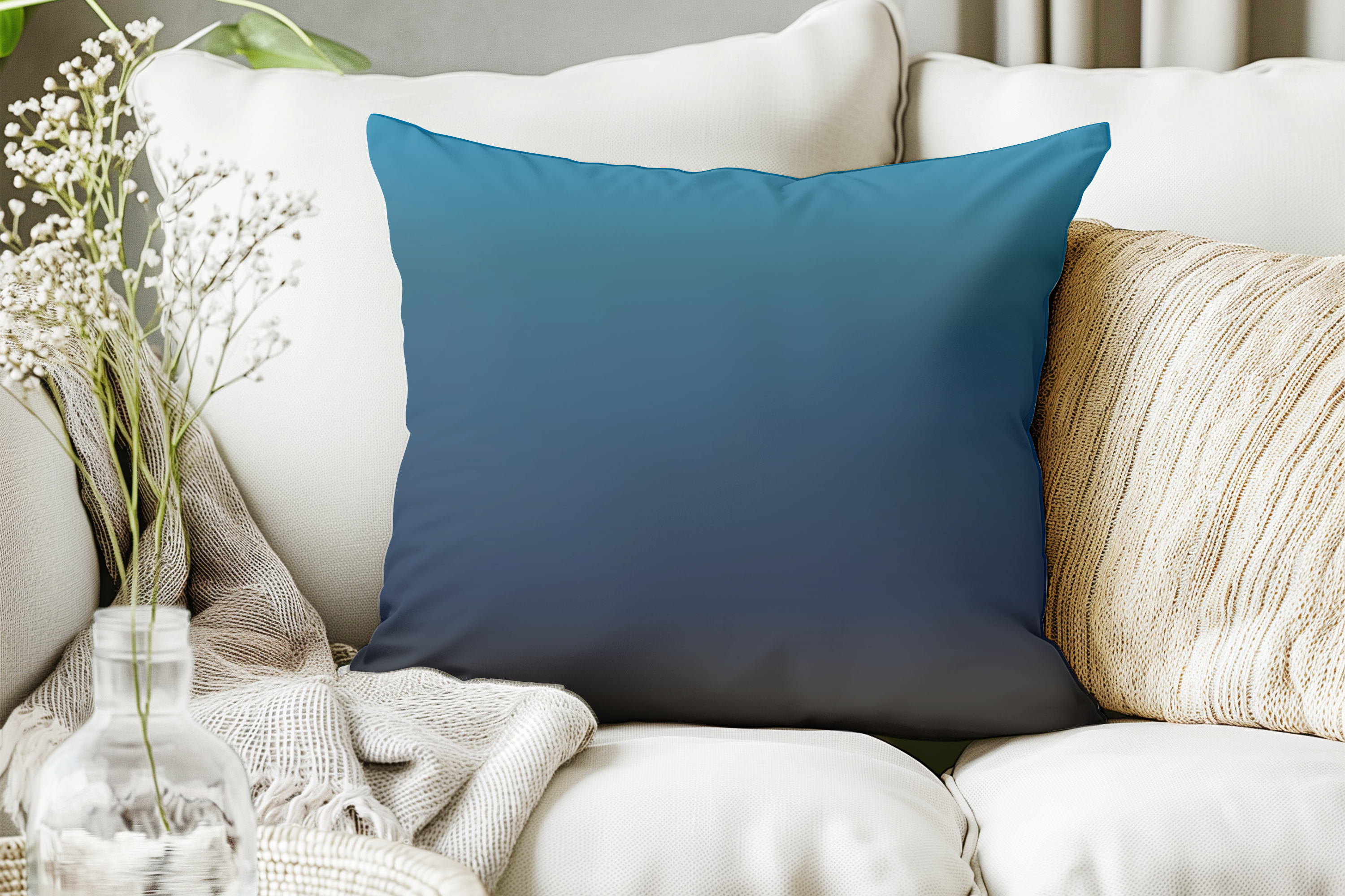 Twilight Fade – Premium Decorative Throw Pillow | Spun Polyester Square Pillow
