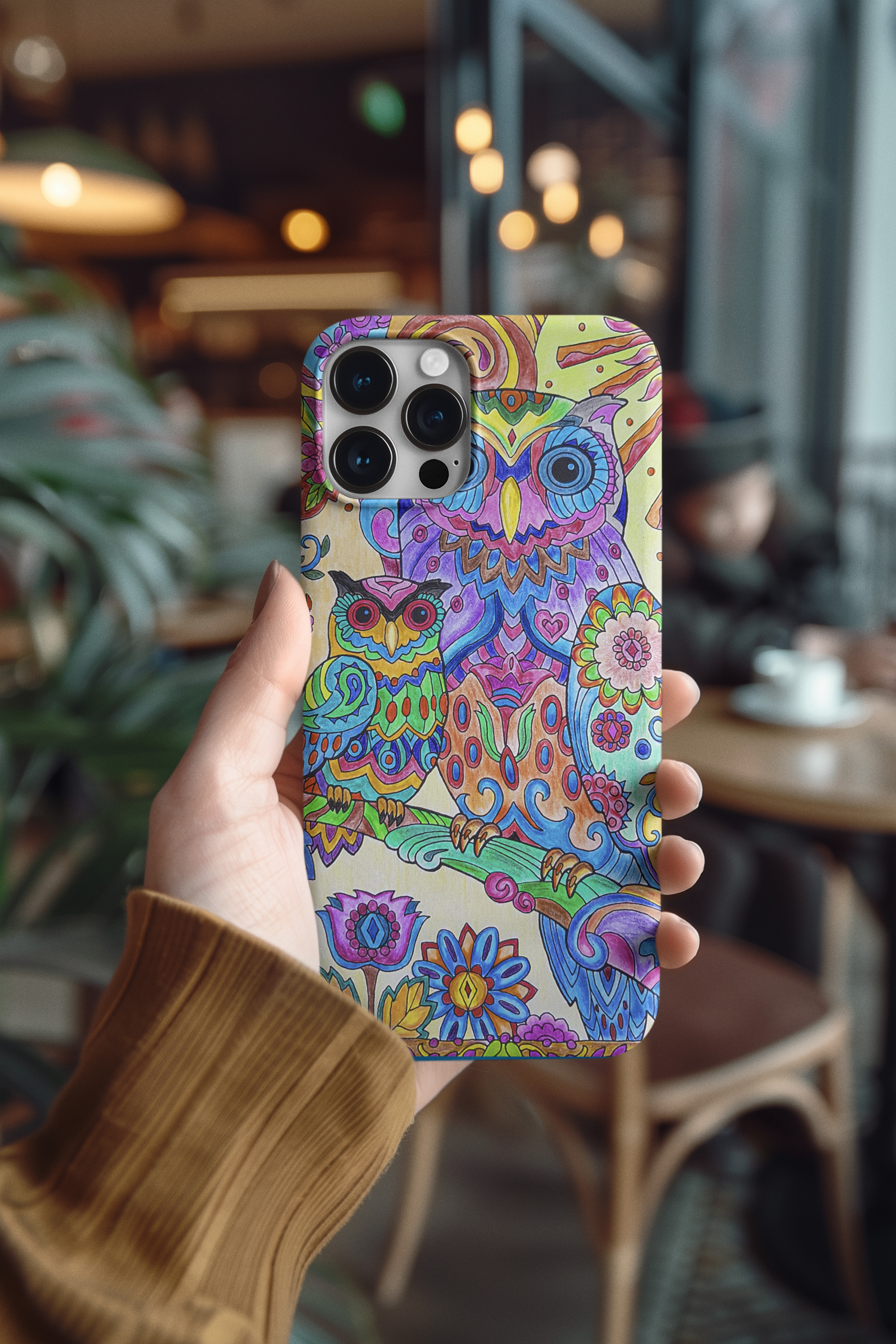 Colorful Vibrant Owl Tough Phone Case - Artistic Phone Protection for Nature Lovers product thumbnail image