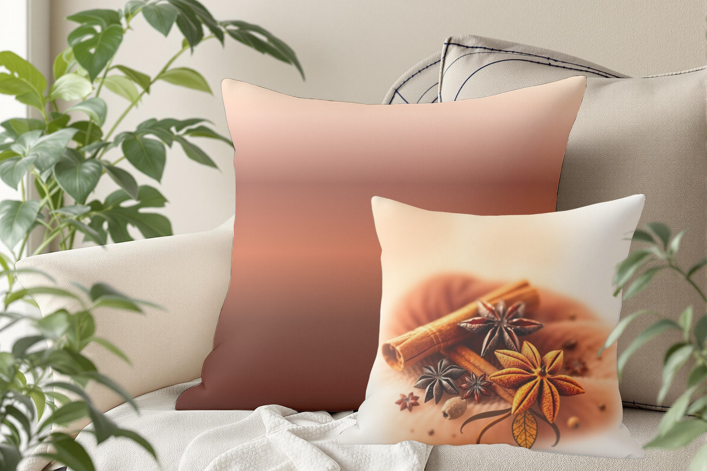 Cinnamon Swirl – Premium Decorative Throw Pillow | Spun Polyester Square Pillow product thumbnail image Cinnamon Swirl – Premium Decorative Throw Pillow | Spun Polyester Square Pillow product thumbnail image