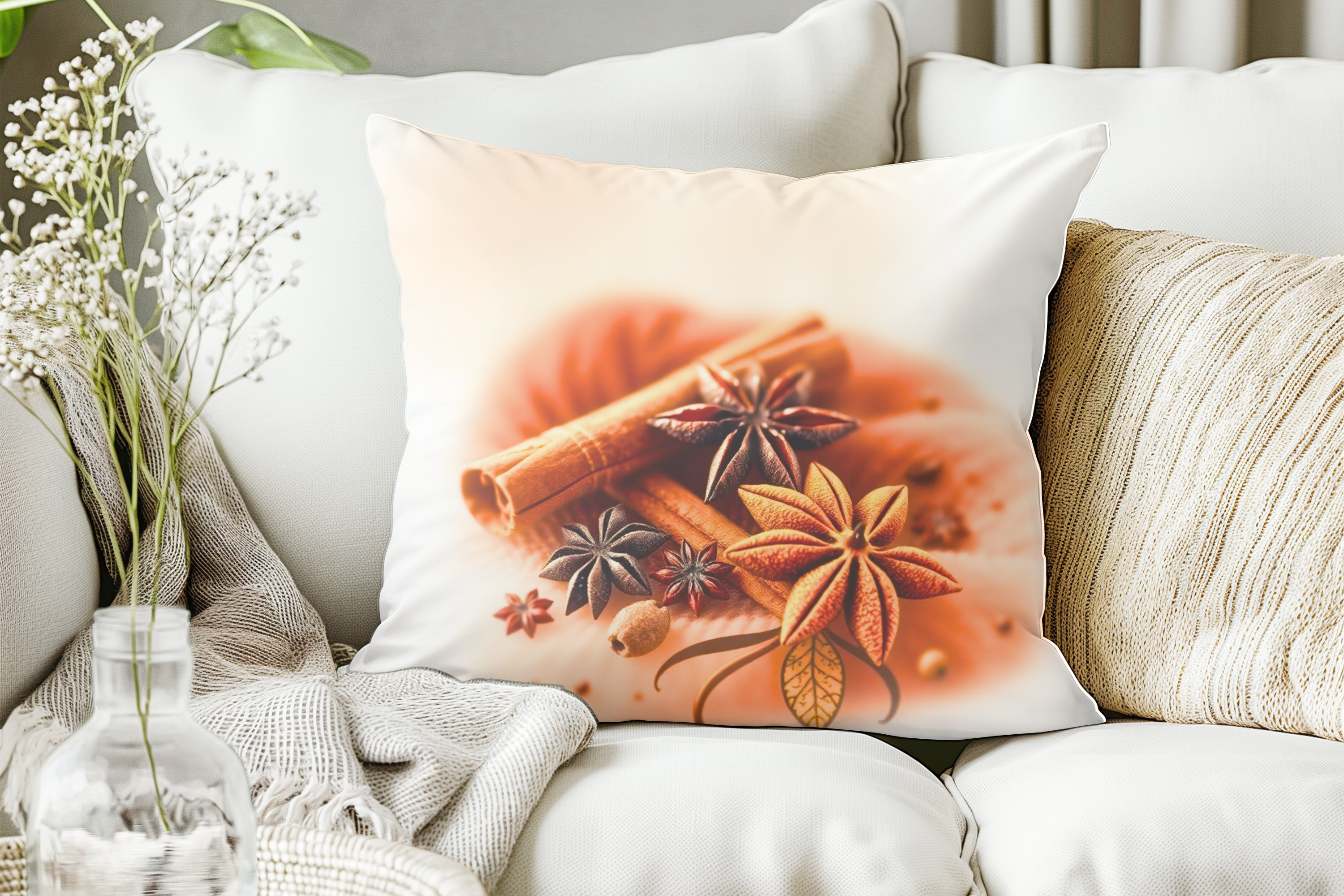 Spiced Delight - Premium Decorative Throw Pillow | Spun Polyester Square Pillow 