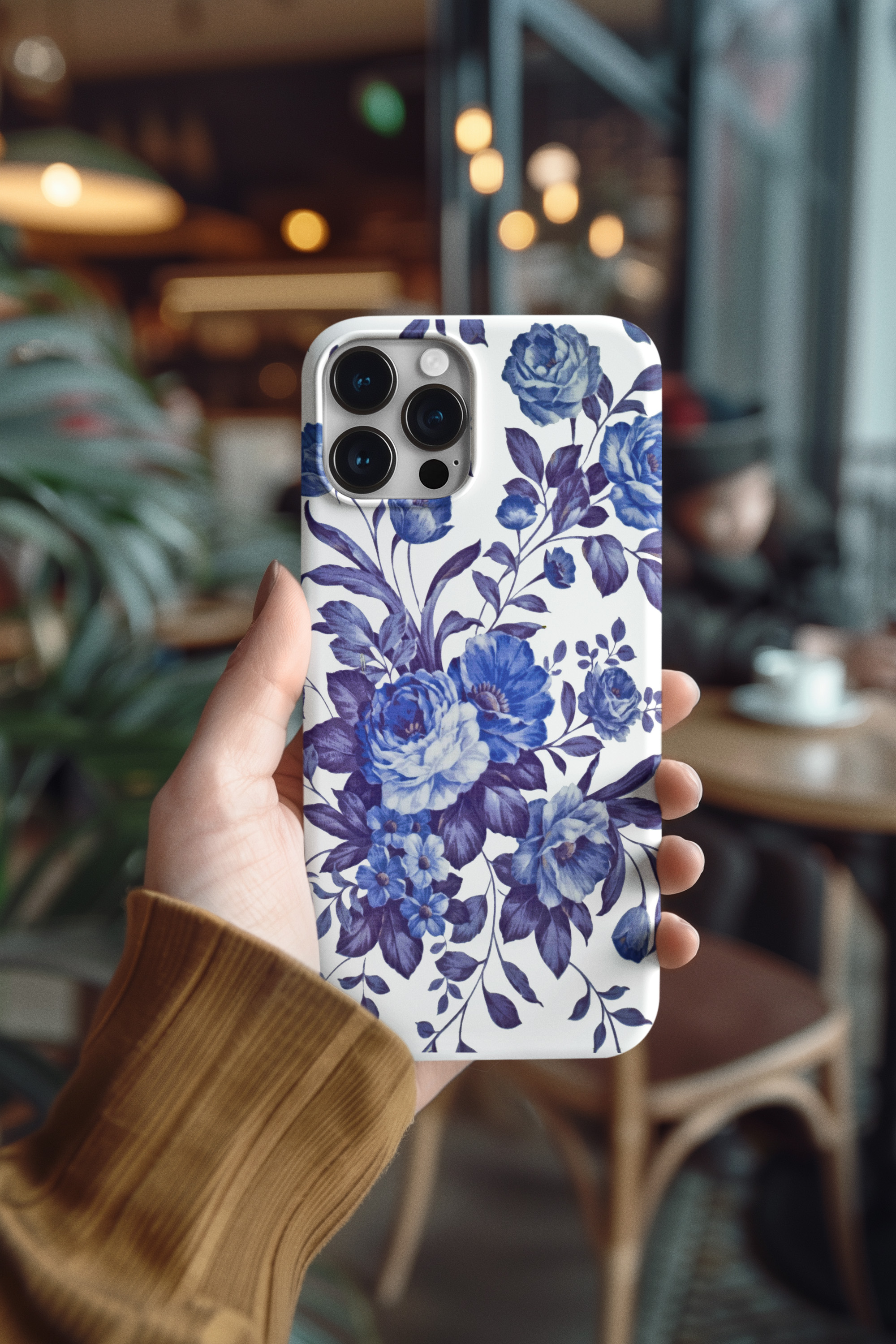 Vintage Garden Elegance Blue Yellow Daisy May Talavera Tough Phone Case product thumbnail image