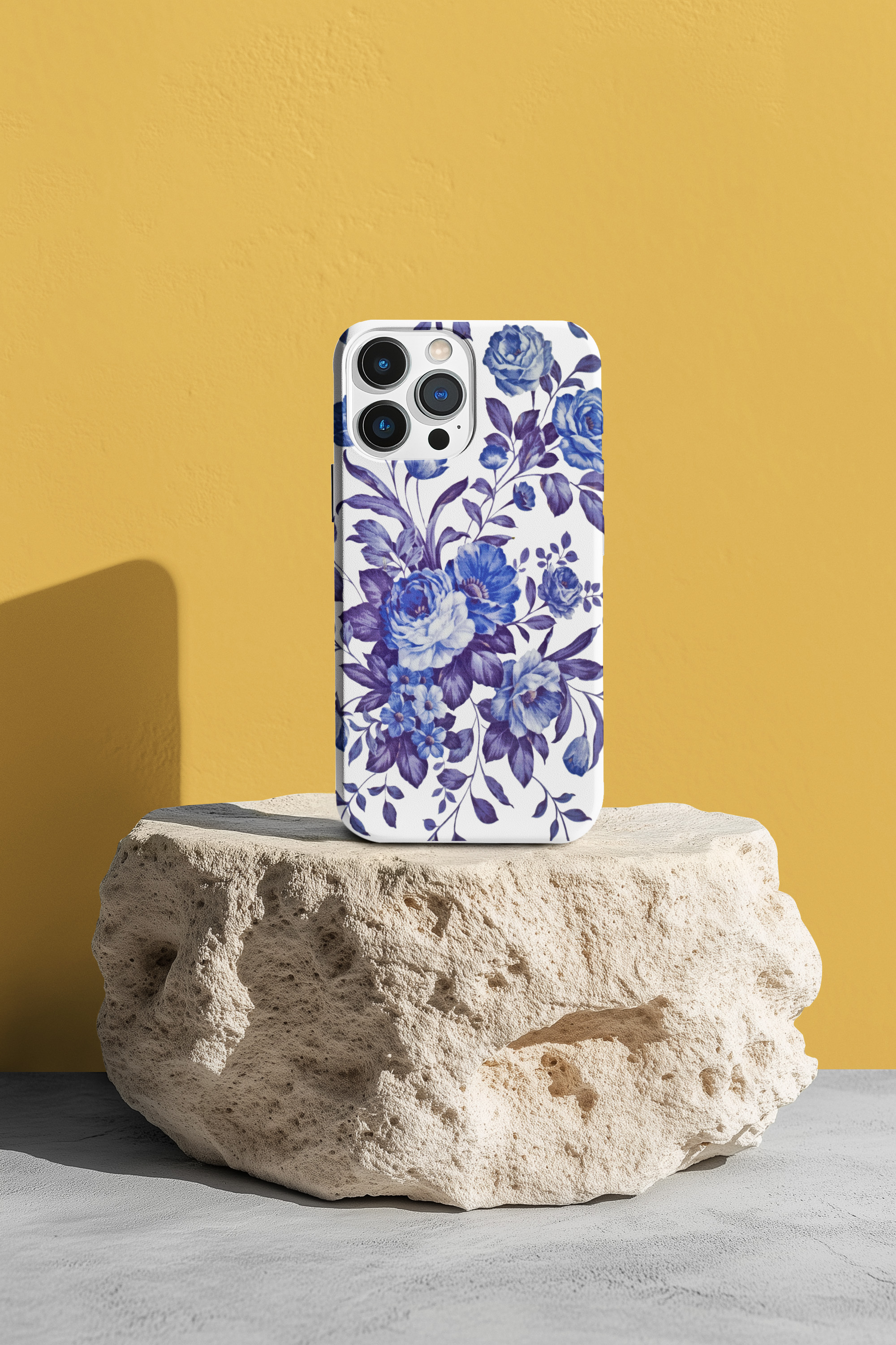Vintage Garden Elegance Blue Yellow Daisy May Talavera Tough Phone Case product thumbnail image