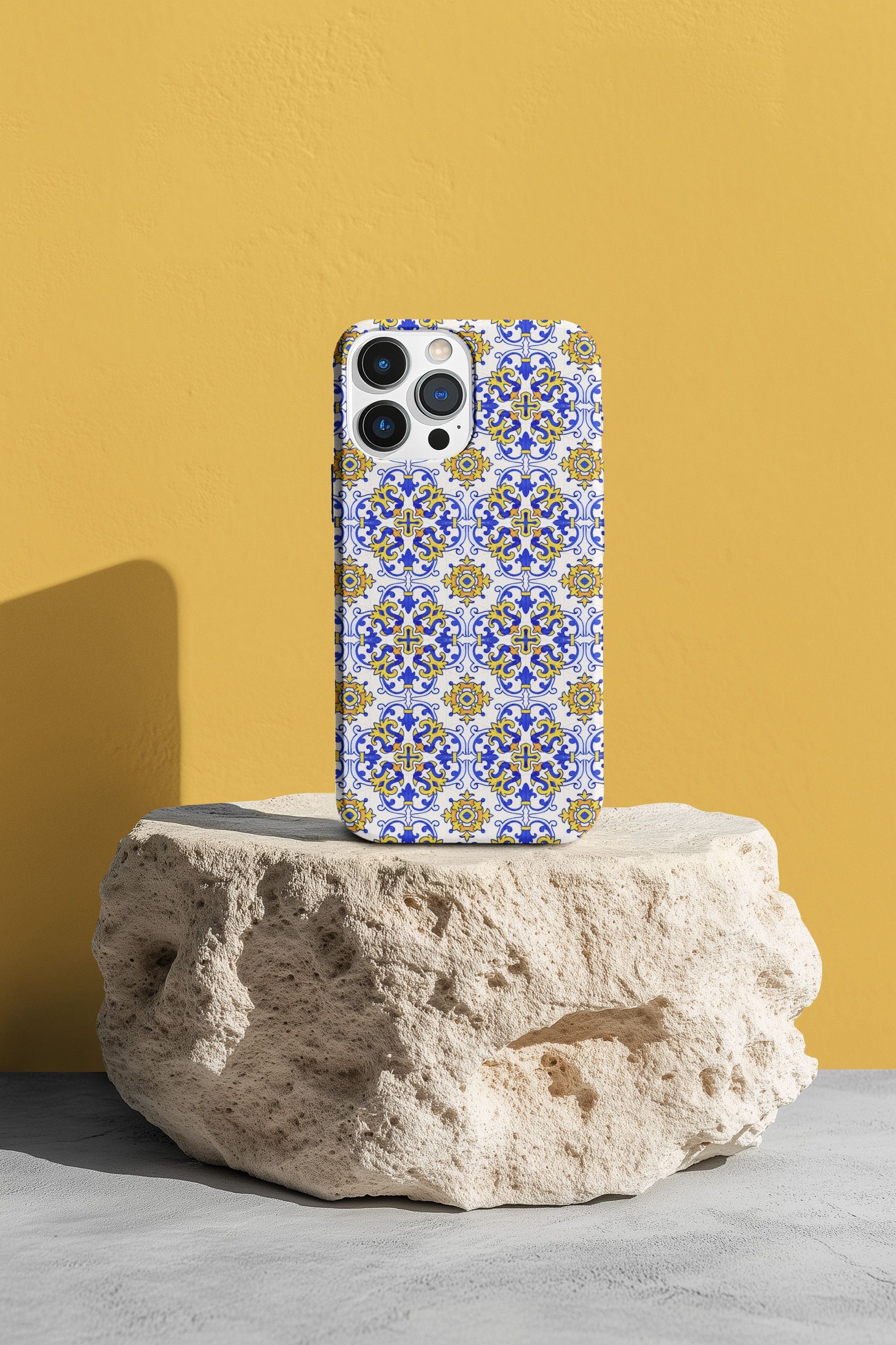 Luz do Sol Tough Phone Case – Golden Azulejo Pattern product thumbnail image