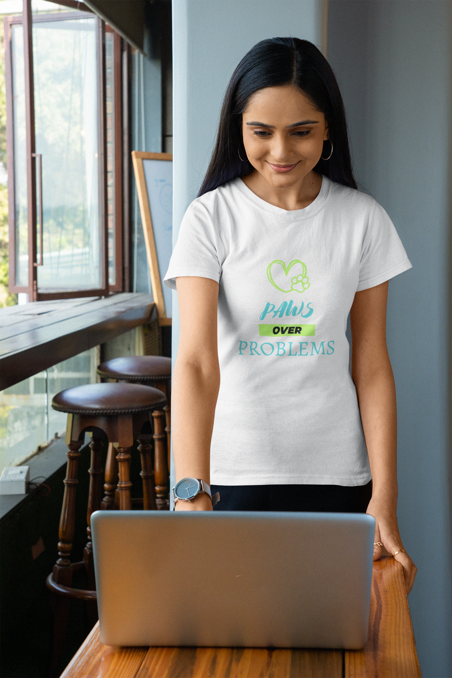 Paws Over Problems - Women's T-Shirt by K9 Customz product thumbnail image