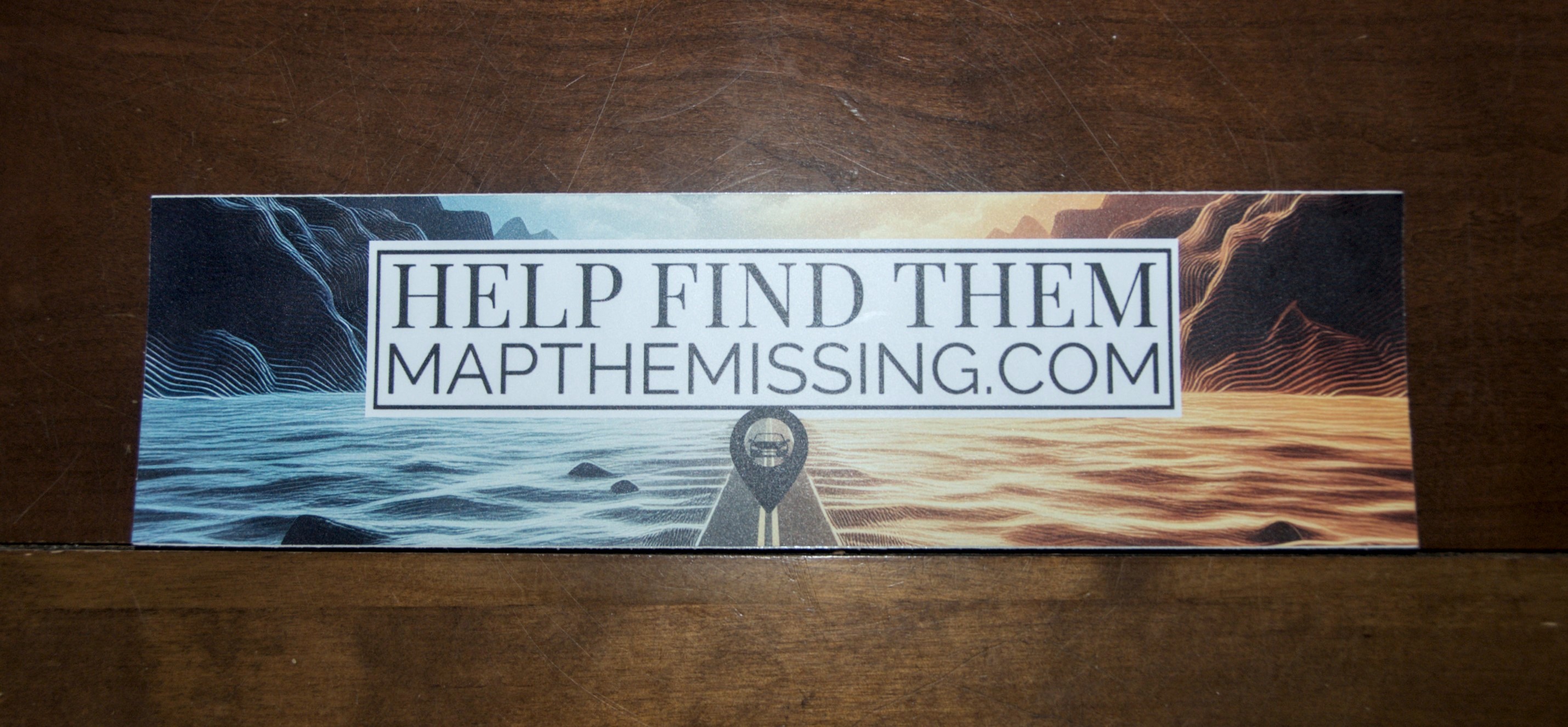 Mapthemissing | Help find them - Bumper Sticker product thumbnail image