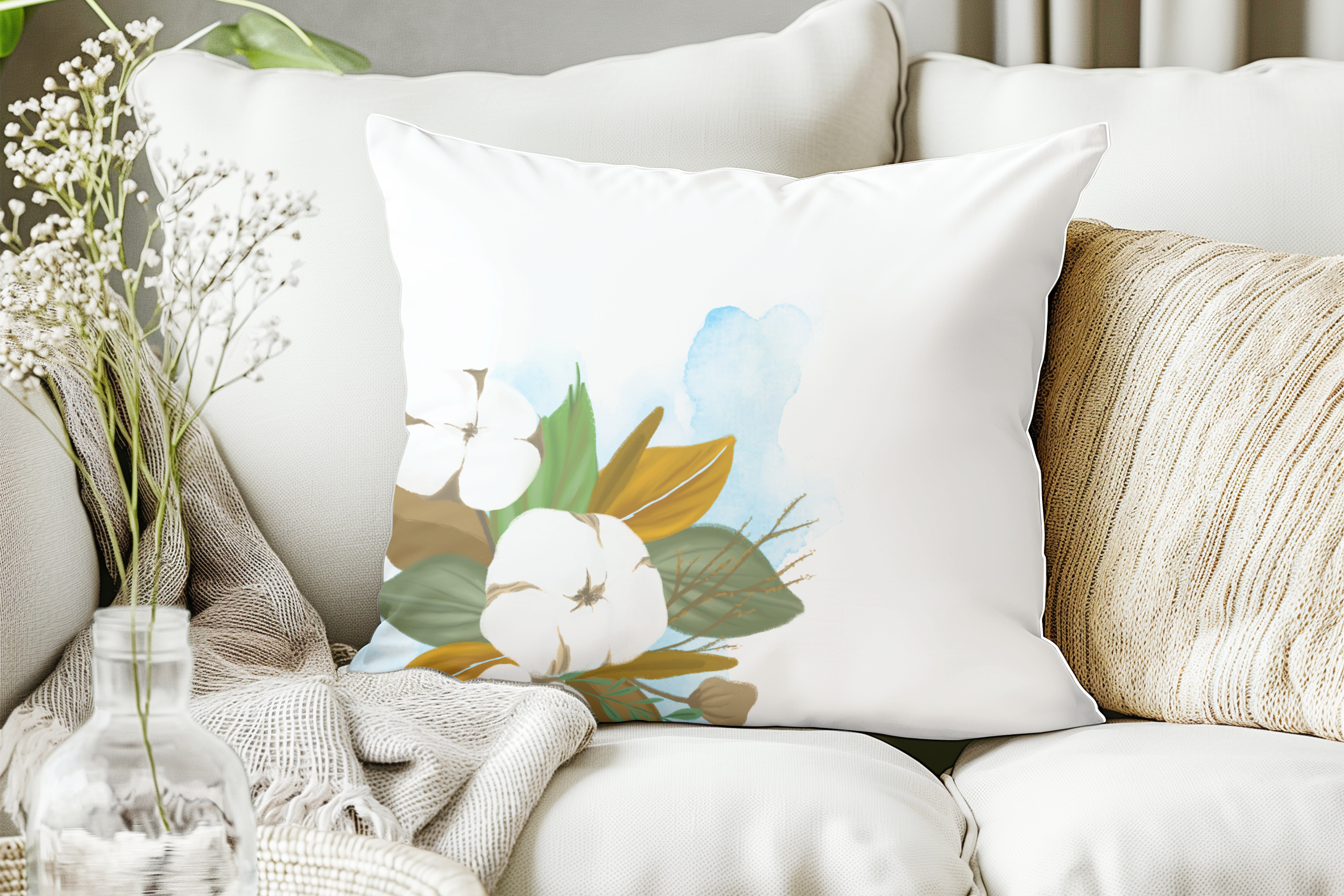 Fresh Linen – Premium Throw Pillow Cover | Spun Polyester Square Pillow Case