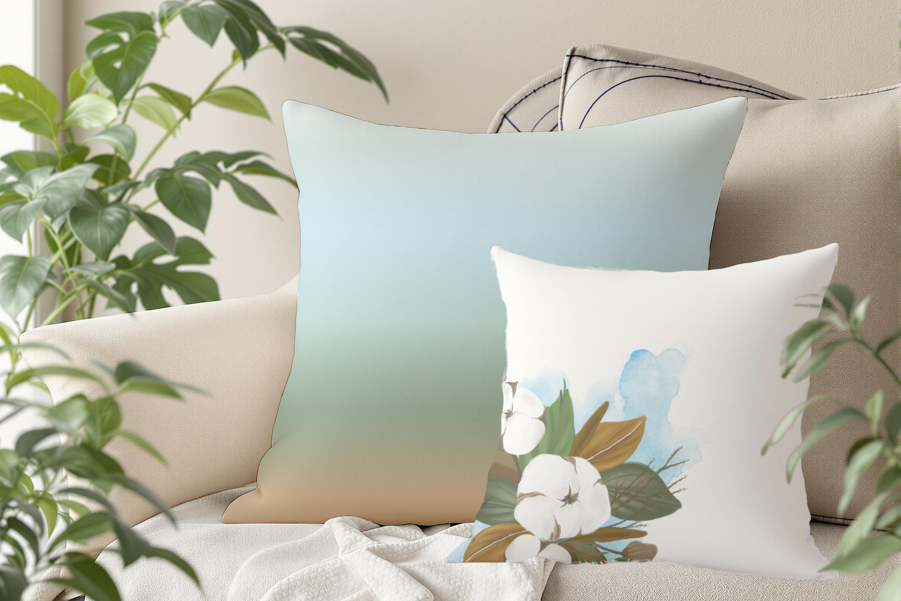 Seaside Haze – Premium Throw Pillow Cover | Spun Polyester Square Pillow Case product thumbnail image Seaside Haze – Premium Throw Pillow Cover | Spun Polyester Square Pillow Case product thumbnail image