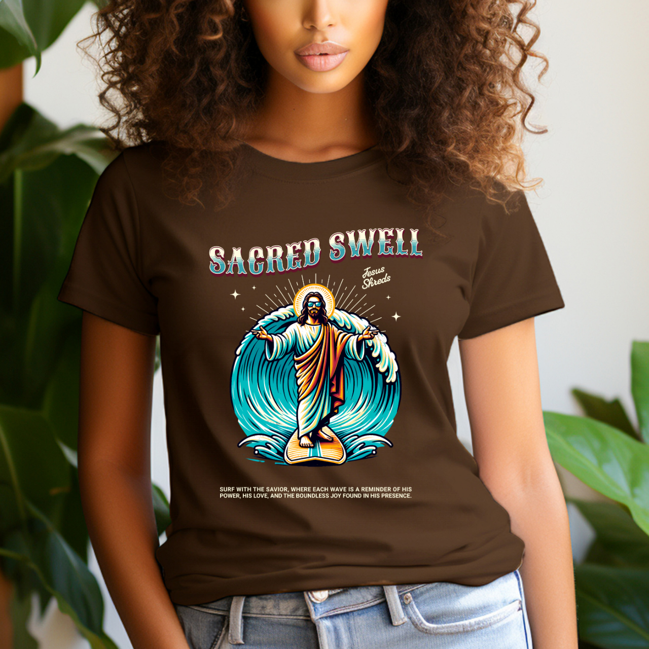 Sacred Swell - Jesus Shreds Tee product thumbnail image Sacred Swell - Jesus Shreds Tee product thumbnail image