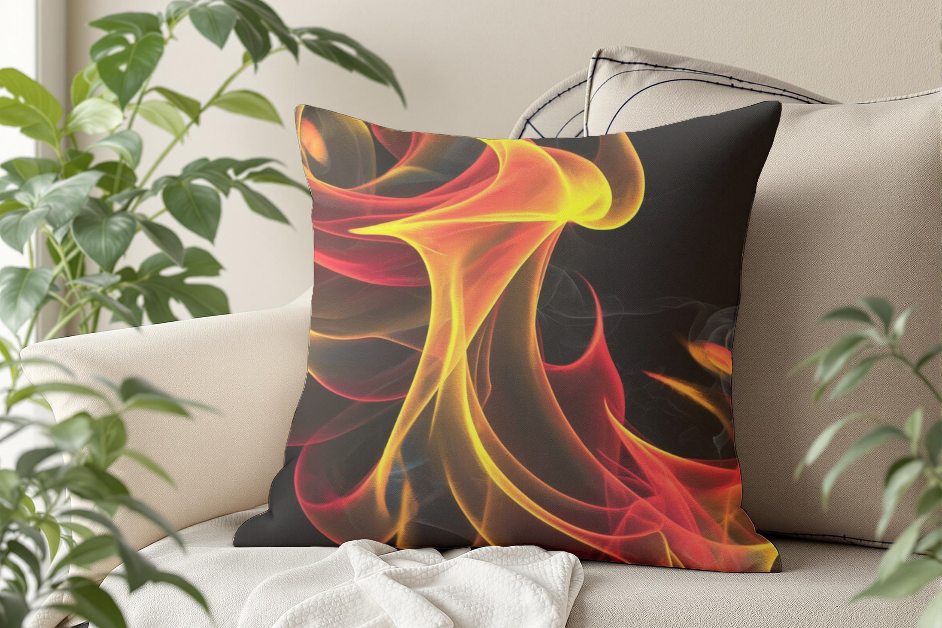 Ethereal Heat – Premium Throw Pillow Cover | Spun Polyester Square Pillow Case product thumbnail image
