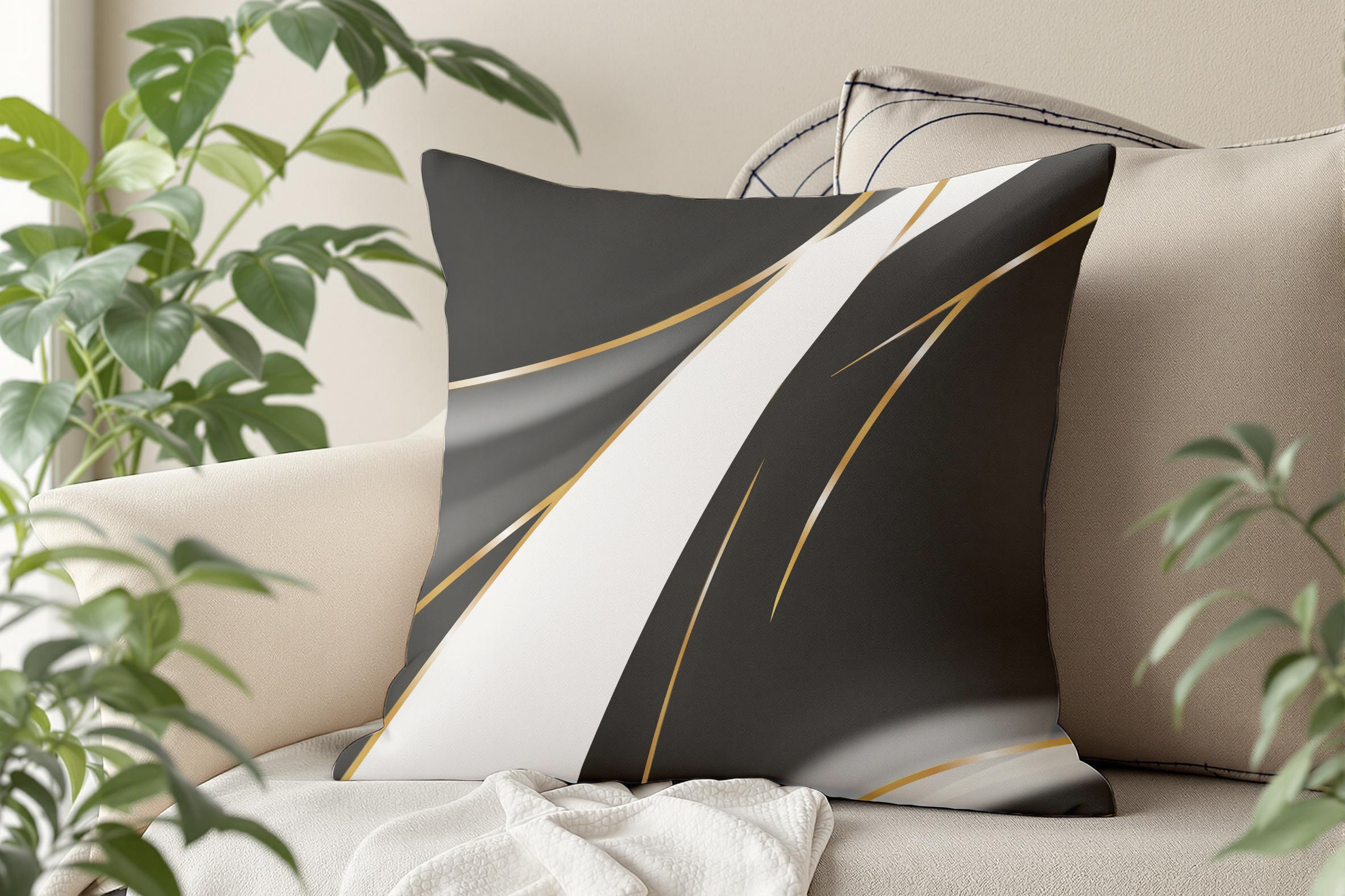 Liquid Obsidian – Luxe Throw Pillow | Spun Polyester Square Pillow product thumbnail image Liquid Obsidian – Luxe Throw Pillow | Spun Polyester Square Pillow product thumbnail image