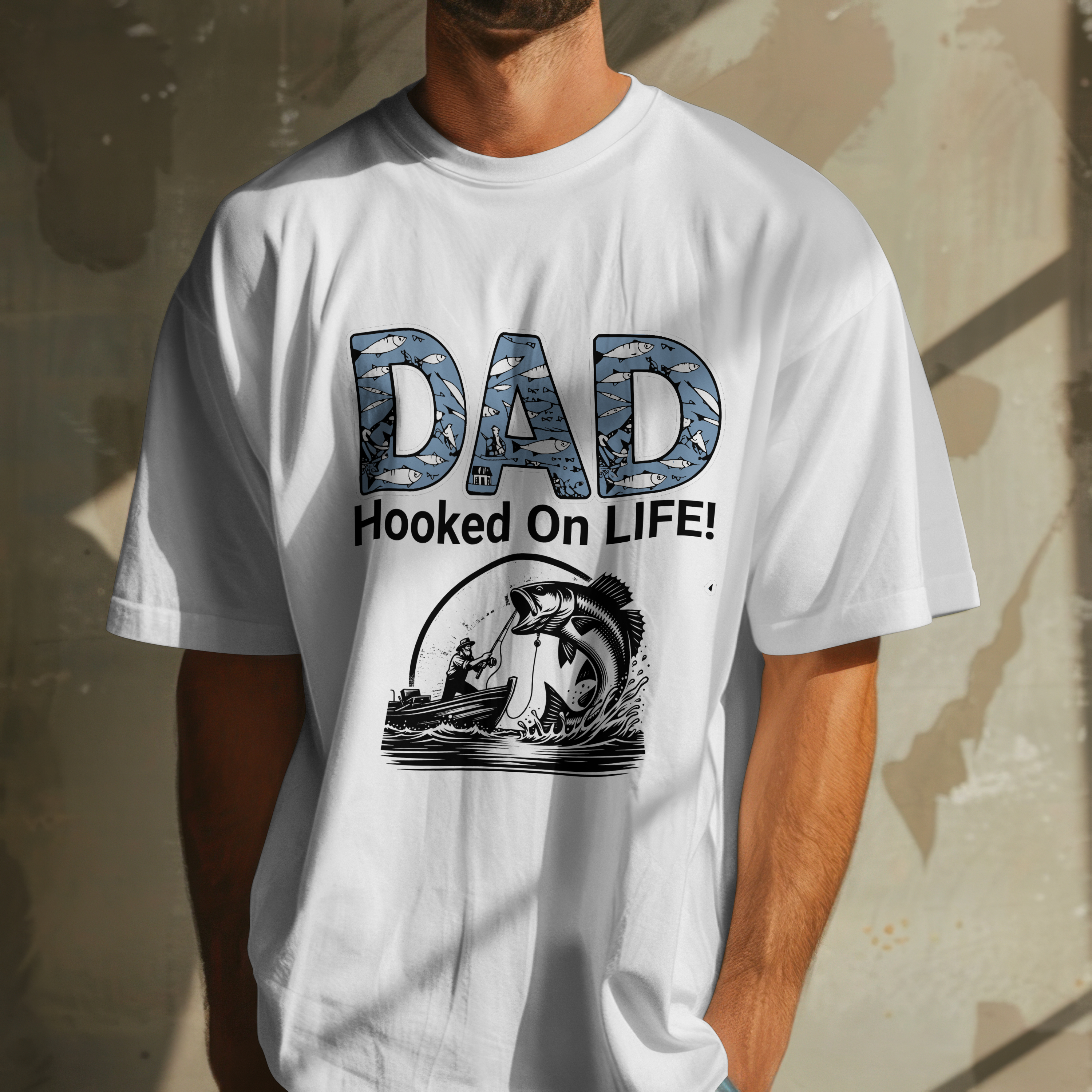 Father's Day Dad Fishing T-Shirt - Hooked On Life, Gift for Fishing Dad, Shirt for Outdoors Dad. product thumbnail image Father's Day Dad Fishing T-Shirt - Hooked On Life, Gift for Fishing Dad, Shirt for Outdoors Dad. product thumbnail image