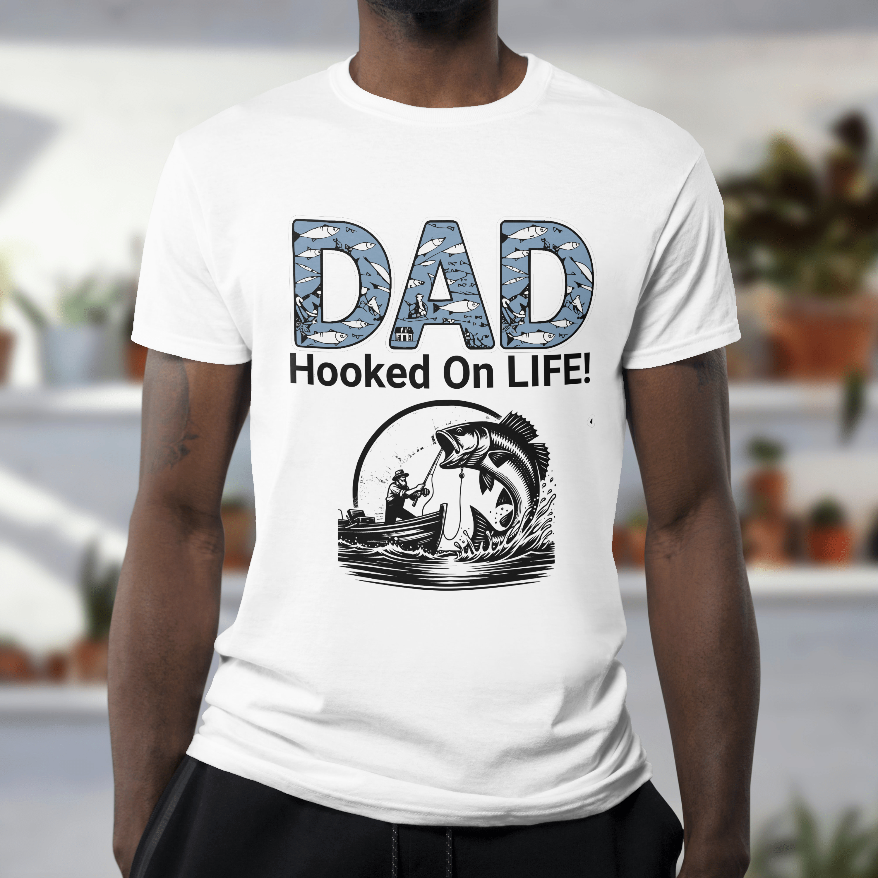 Father's Day Dad Fishing T-Shirt - Hooked On Life, Gift for Fishing Dad, Shirt for Outdoors Dad. product thumbnail image Father's Day Dad Fishing T-Shirt - Hooked On Life, Gift for Fishing Dad, Shirt for Outdoors Dad. product thumbnail image