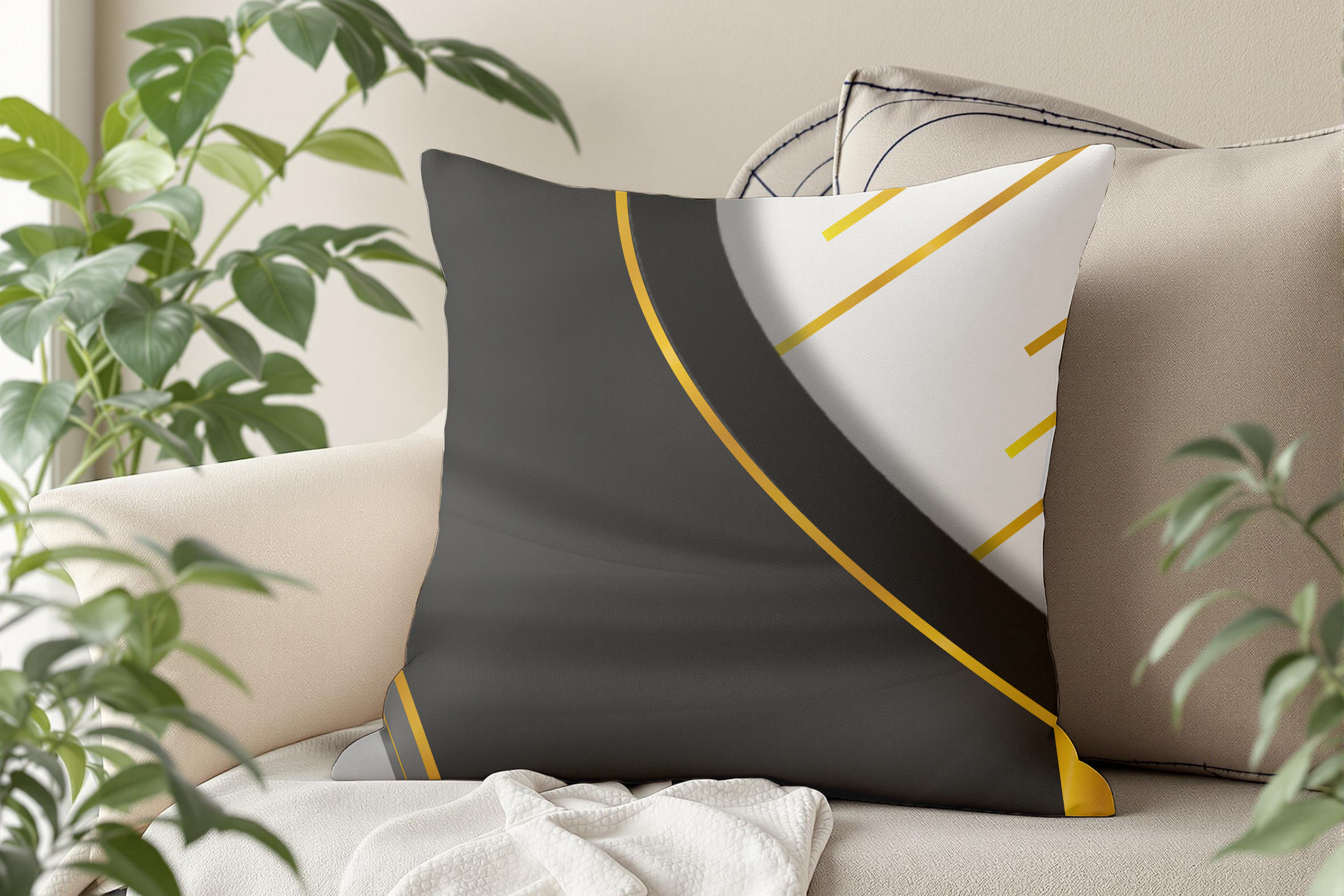 Ivory Thread – Luxe Throw Pillow | Spun Polyester Square Pillow product thumbnail image Ivory Thread – Luxe Throw Pillow | Spun Polyester Square Pillow product thumbnail image
