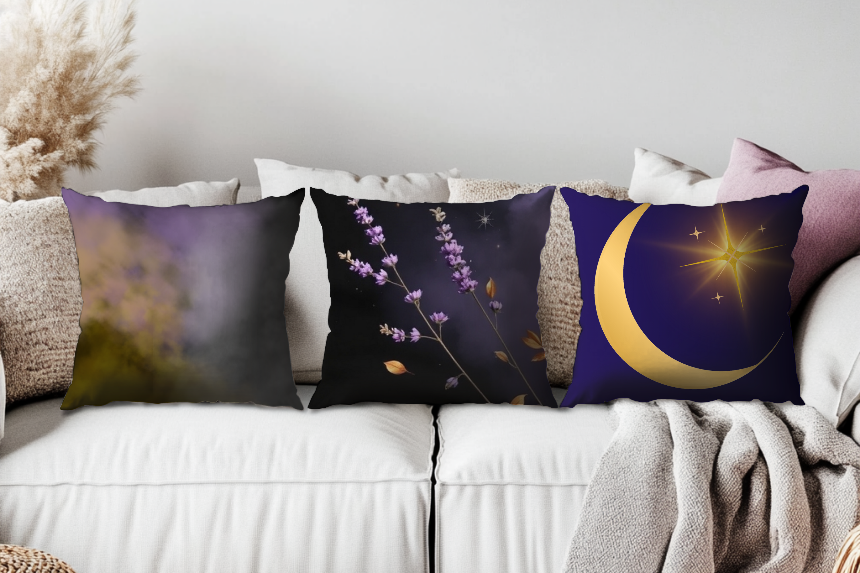 Lavender Dreams – Premium Throw Pillow | Spun Polyester Square Pillow  product thumbnail image