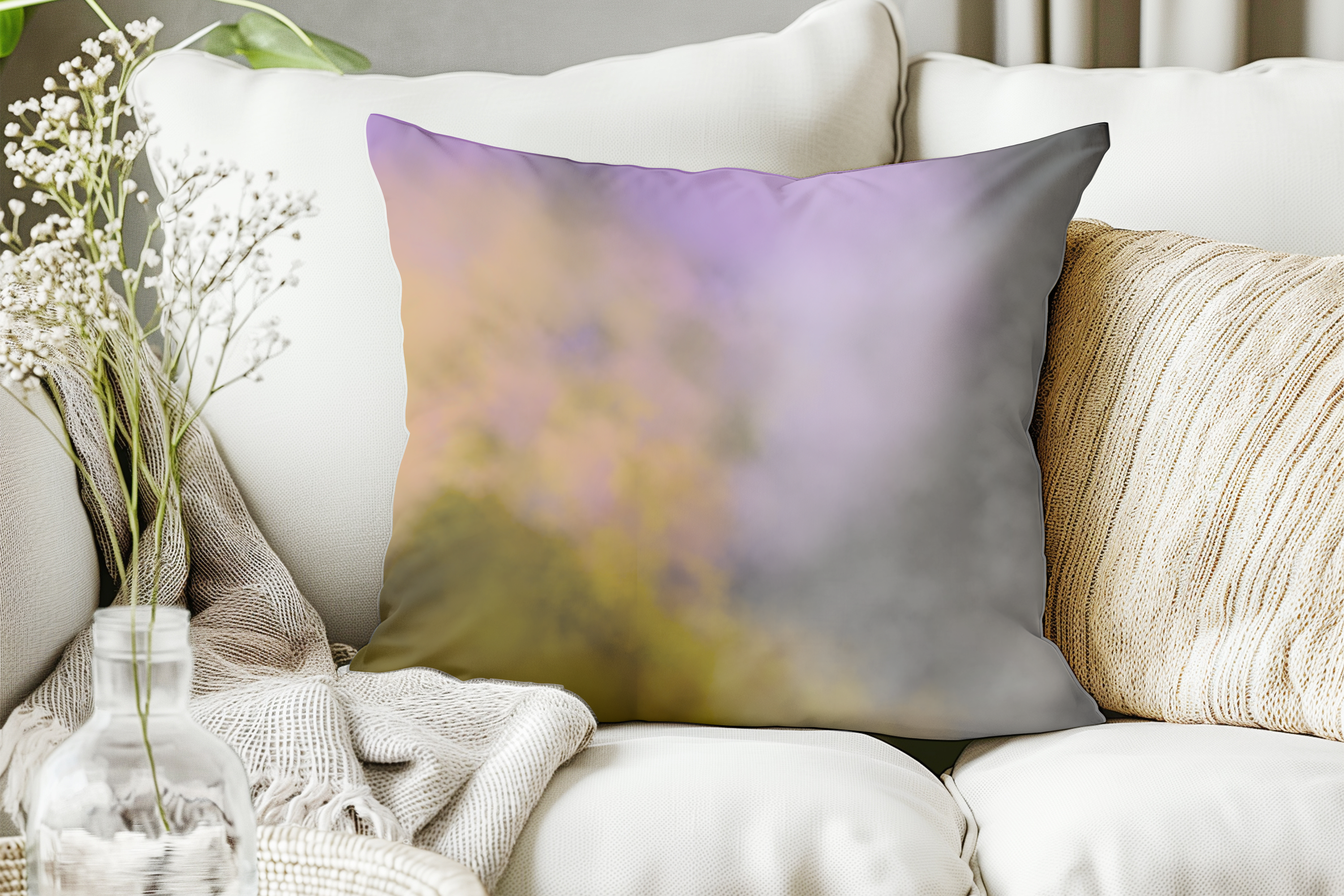 Purple Haze – Premium Throw Pillow | Spun Polyester Square Pillow  product thumbnail image