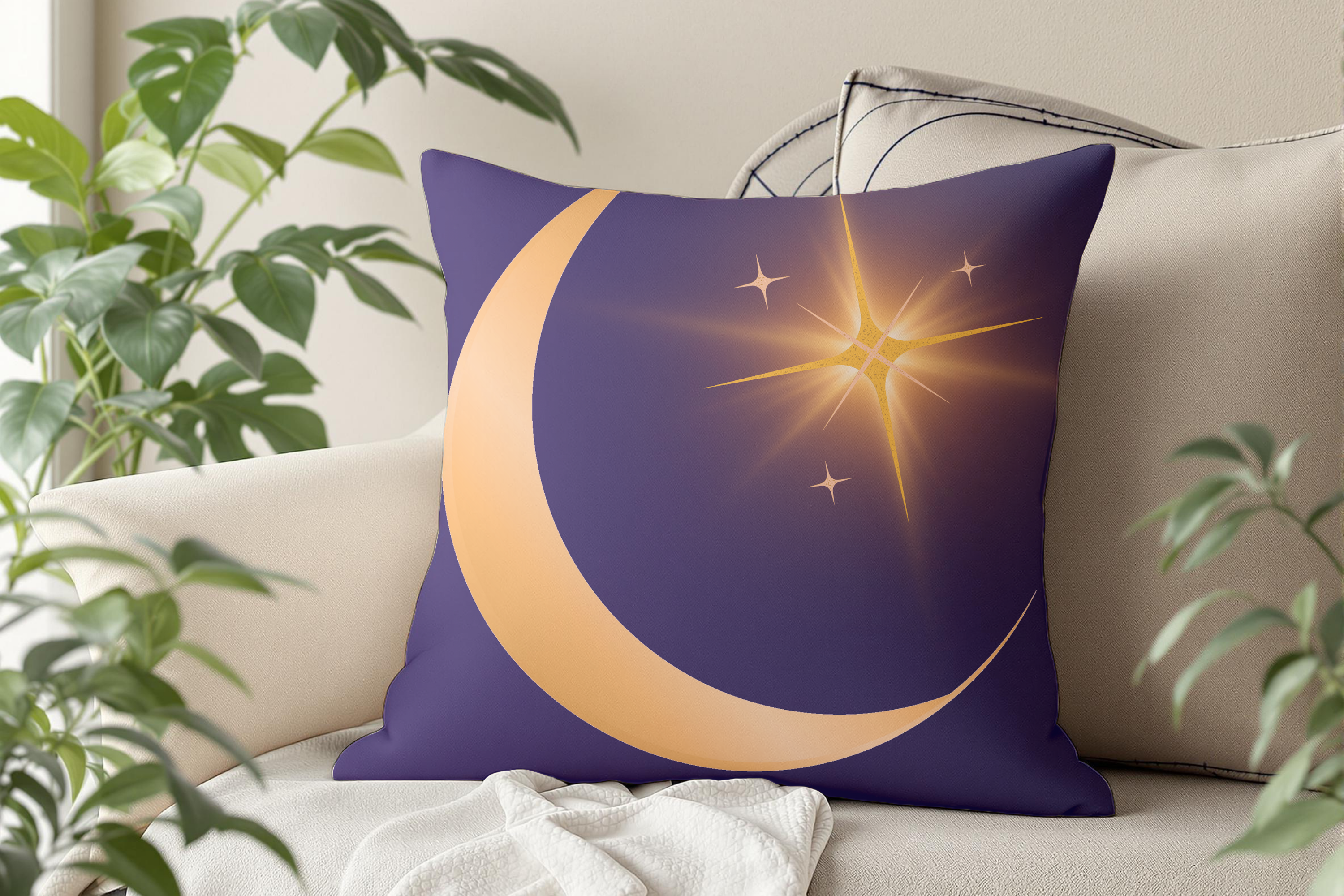 Moonlight Serenade – Premium Throw Pillow | Spun Polyester Square Pillow product thumbnail image Moonlight Serenade – Premium Throw Pillow | Spun Polyester Square Pillow product thumbnail image