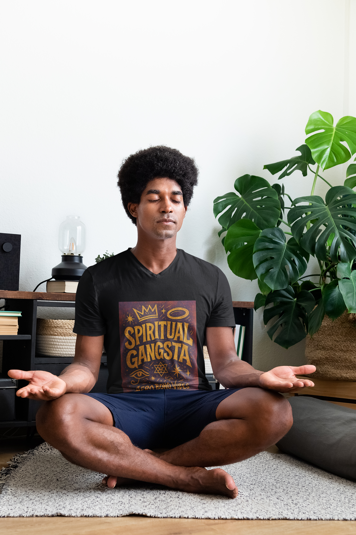 Spiritual Gangsta V-Neck Tee - (Unisex) product thumbnail image Spiritual Gangsta V-Neck Tee - (Unisex) product thumbnail image