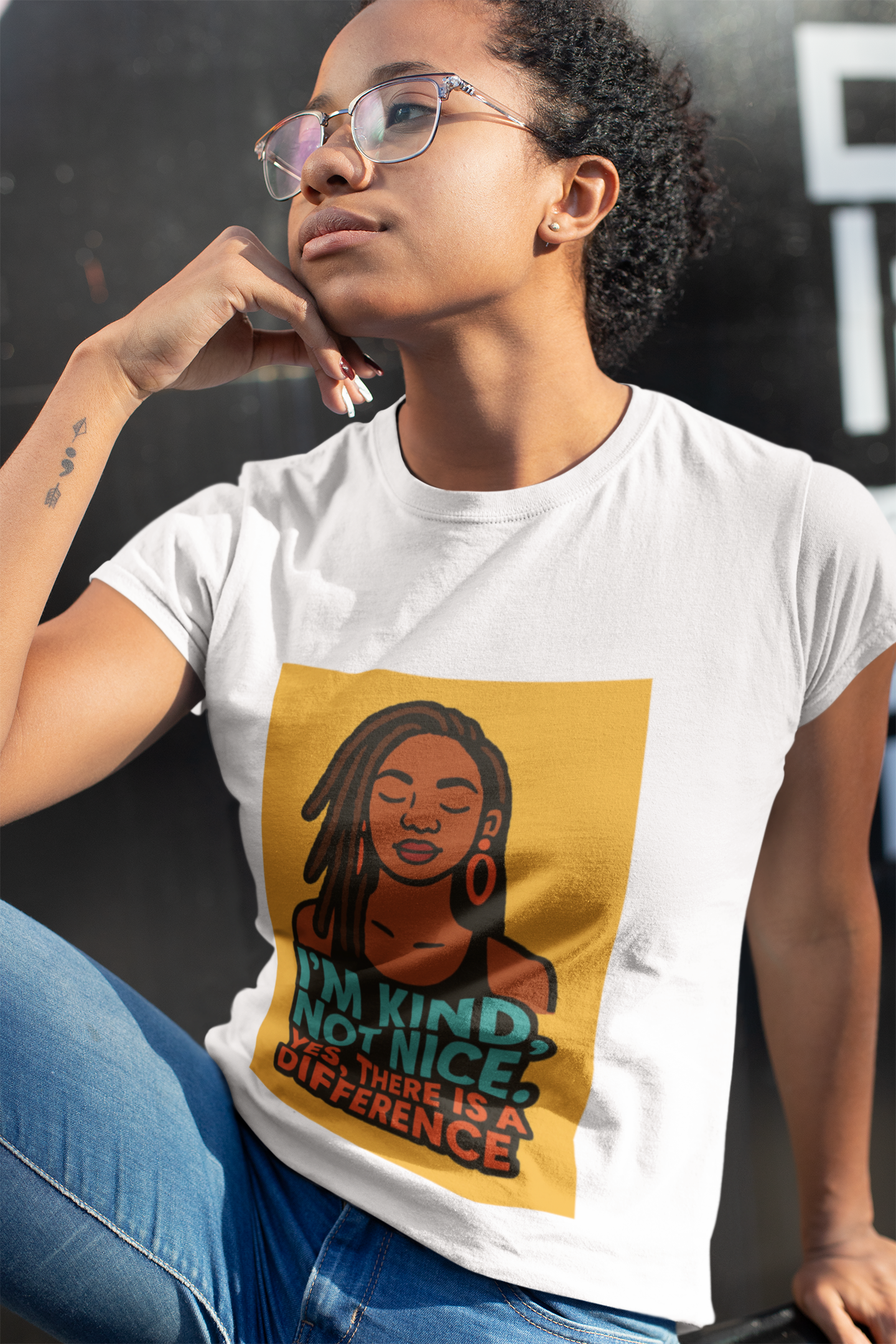 "I'm Kind, Not Nice" Inspirational Tee product thumbnail image "I'm Kind, Not Nice" Inspirational Tee product thumbnail image