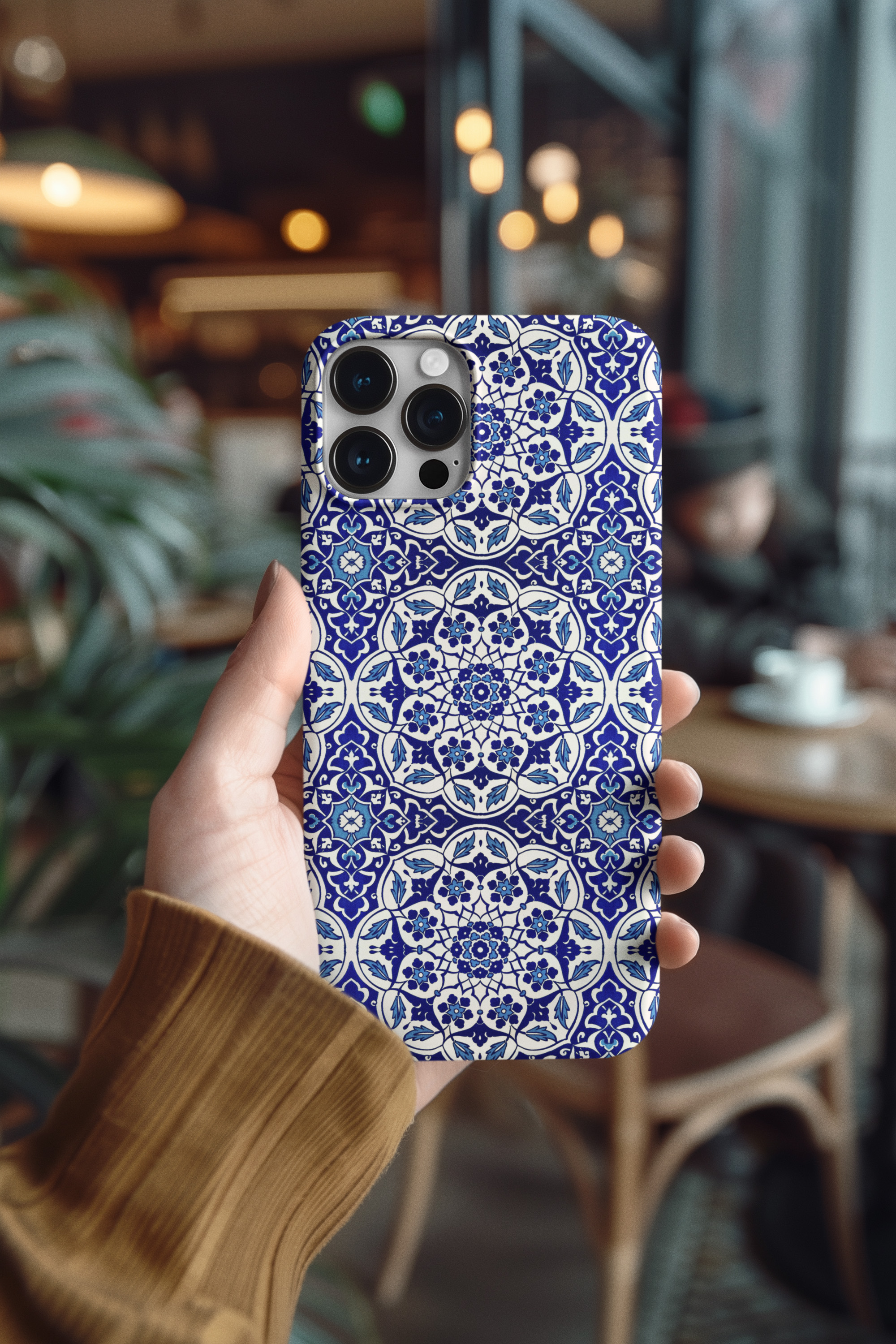 Blue Mosaic Turkish Iznik Tough Phone Case – Mediterranean Motif Edition product thumbnail image