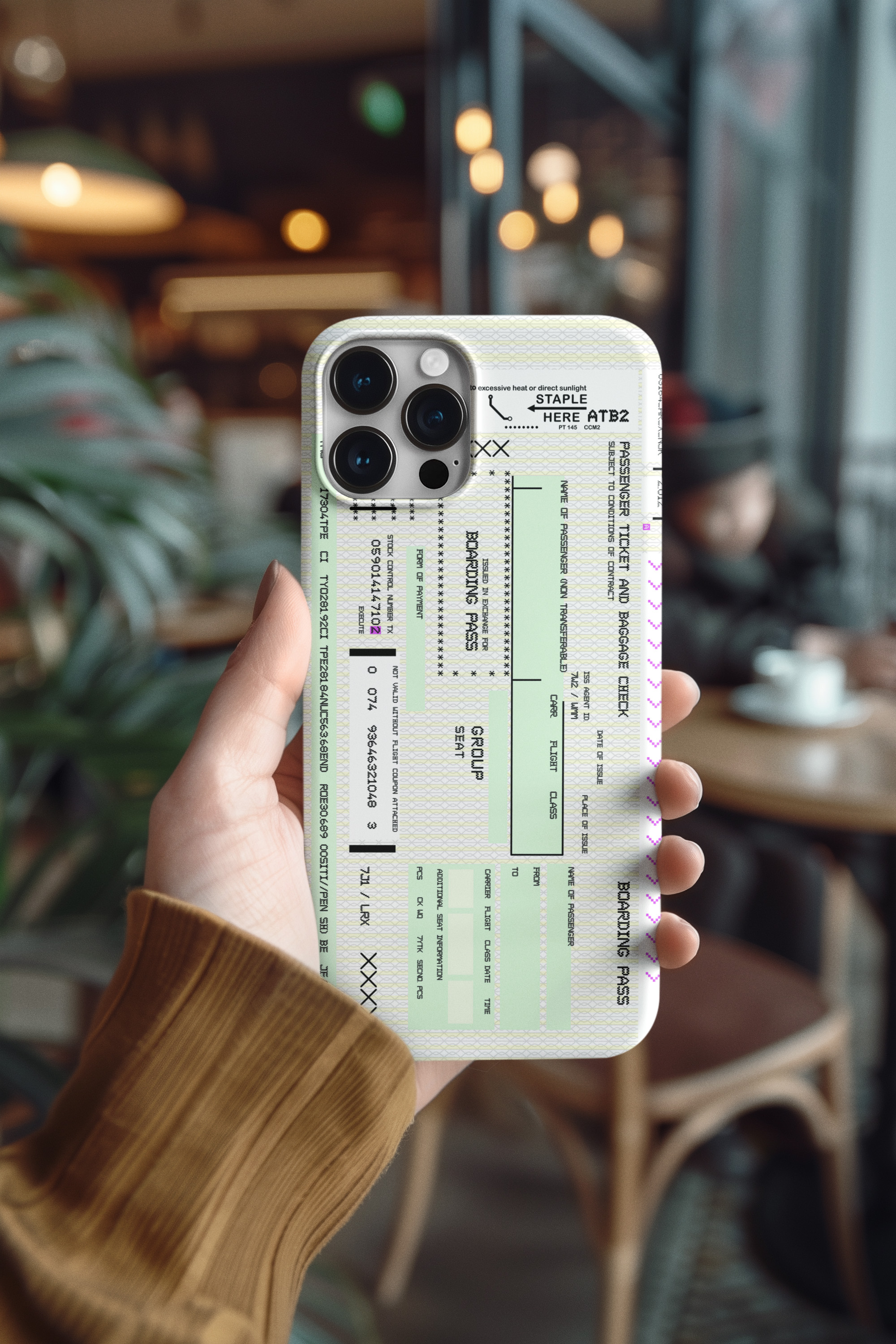 Airline Boarding Pass Tough Phone Cases product thumbnail image