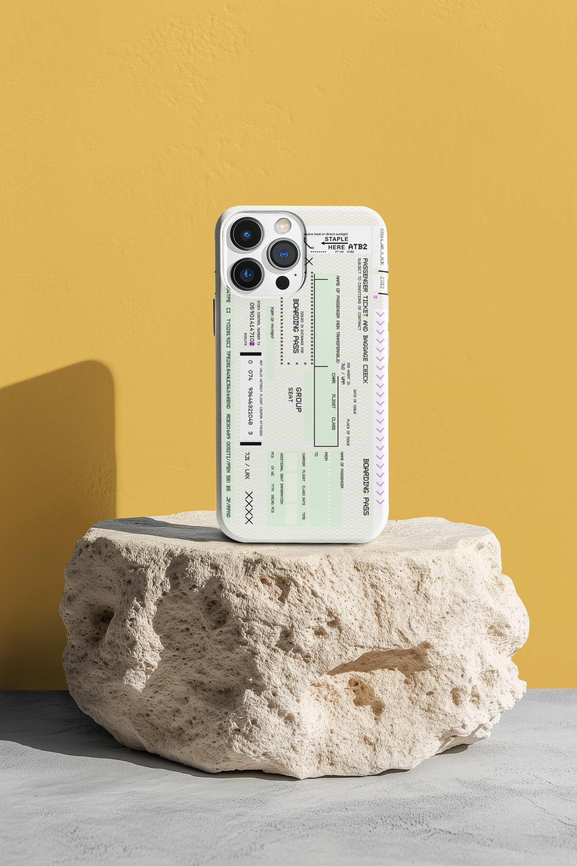 Airline Boarding Pass Tough Phone Cases product thumbnail image