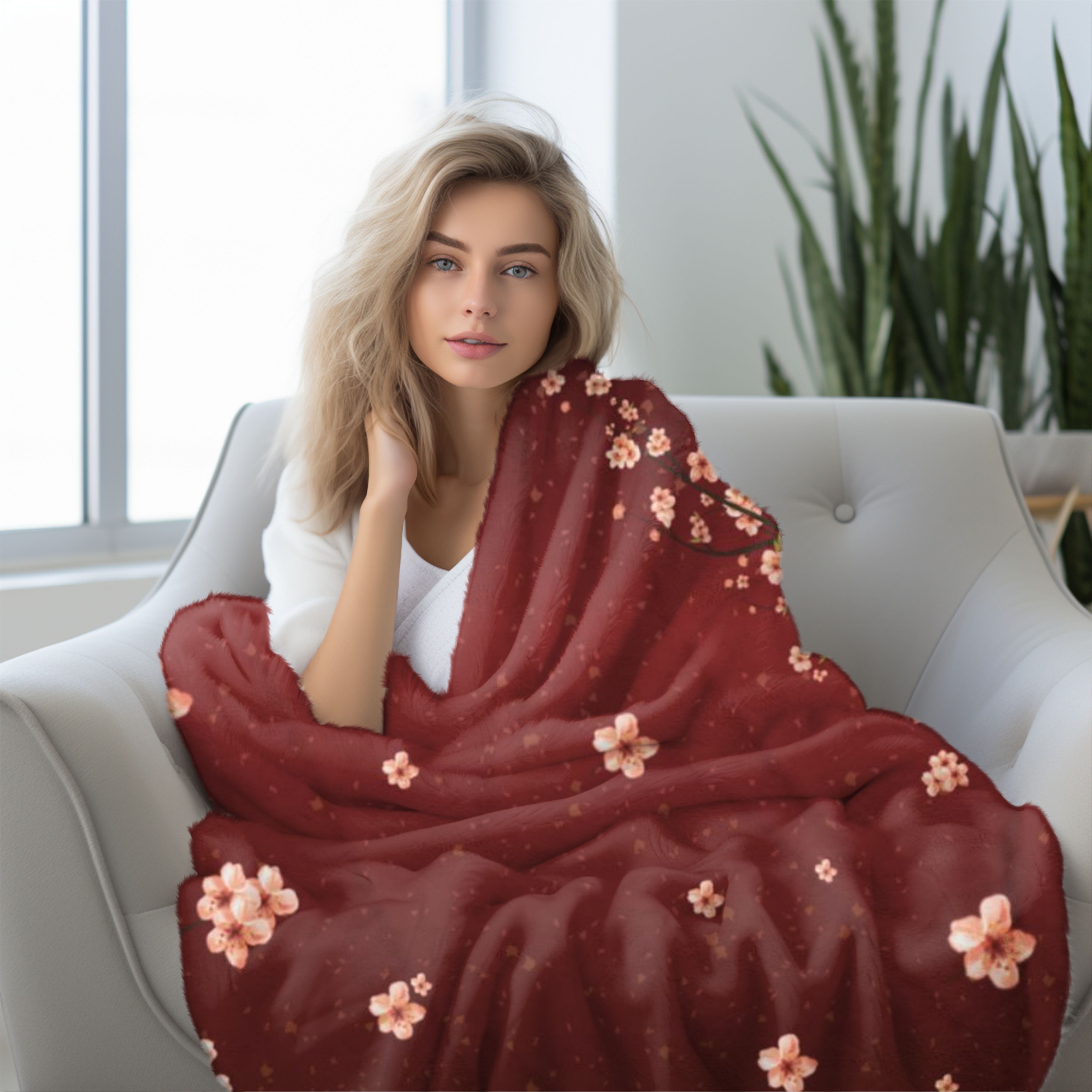 Blossom Plush – Soft Velveteen Throw Blanket product thumbnail image