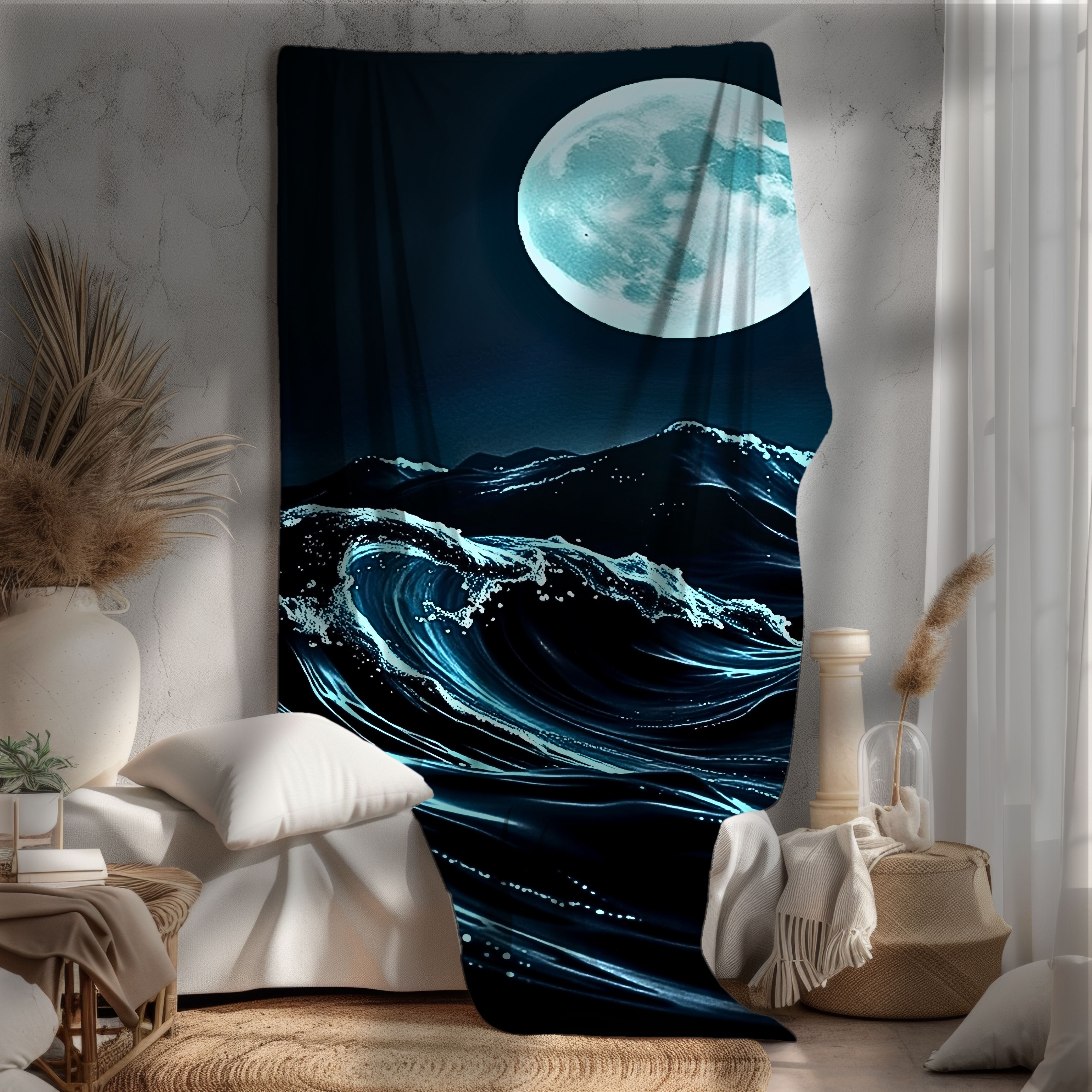 Midnight Drift Plush – Soft Velveteen Throw Blanket  product thumbnail image