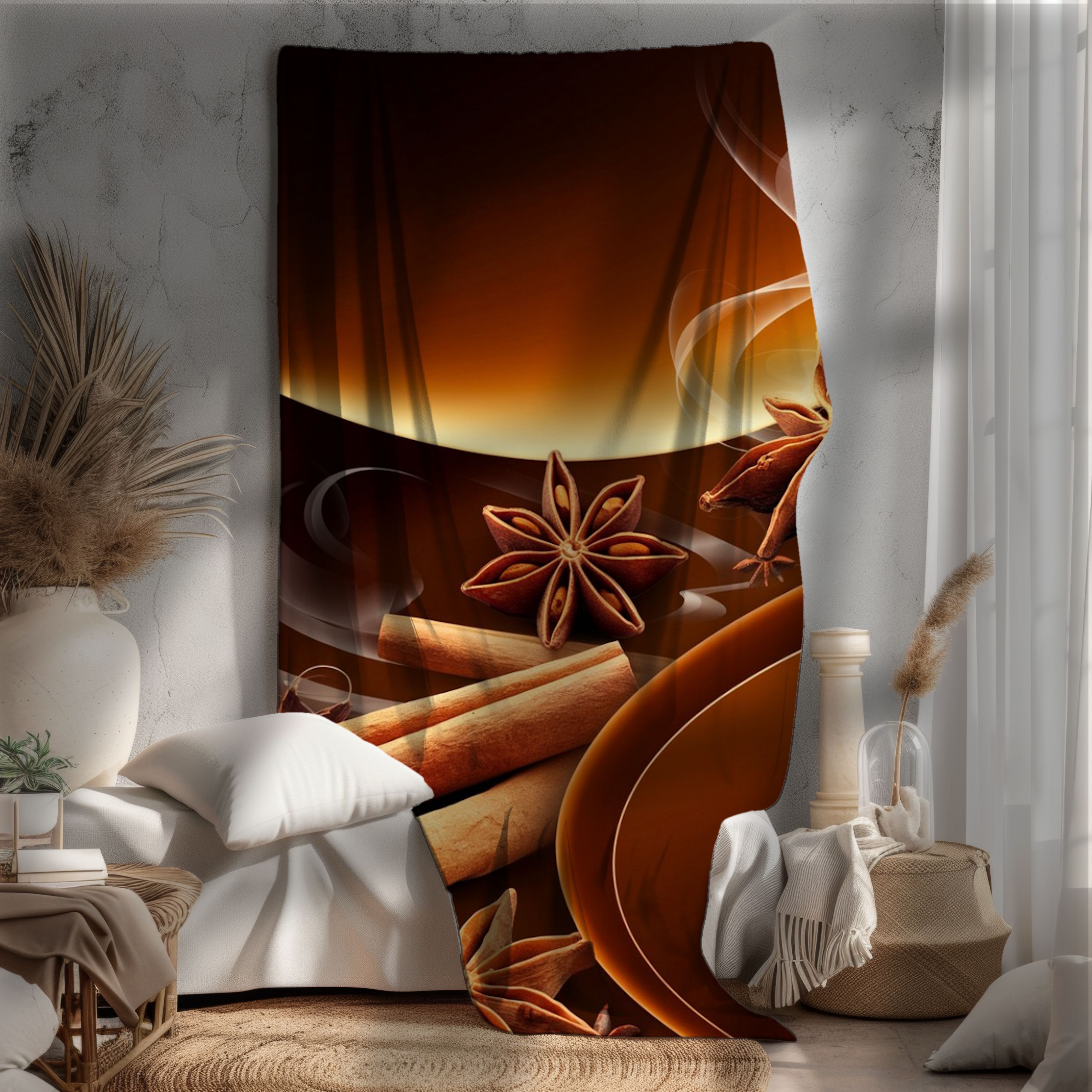 Golden Ember Plush - Soft Velveteen Throw Blanket product thumbnail image