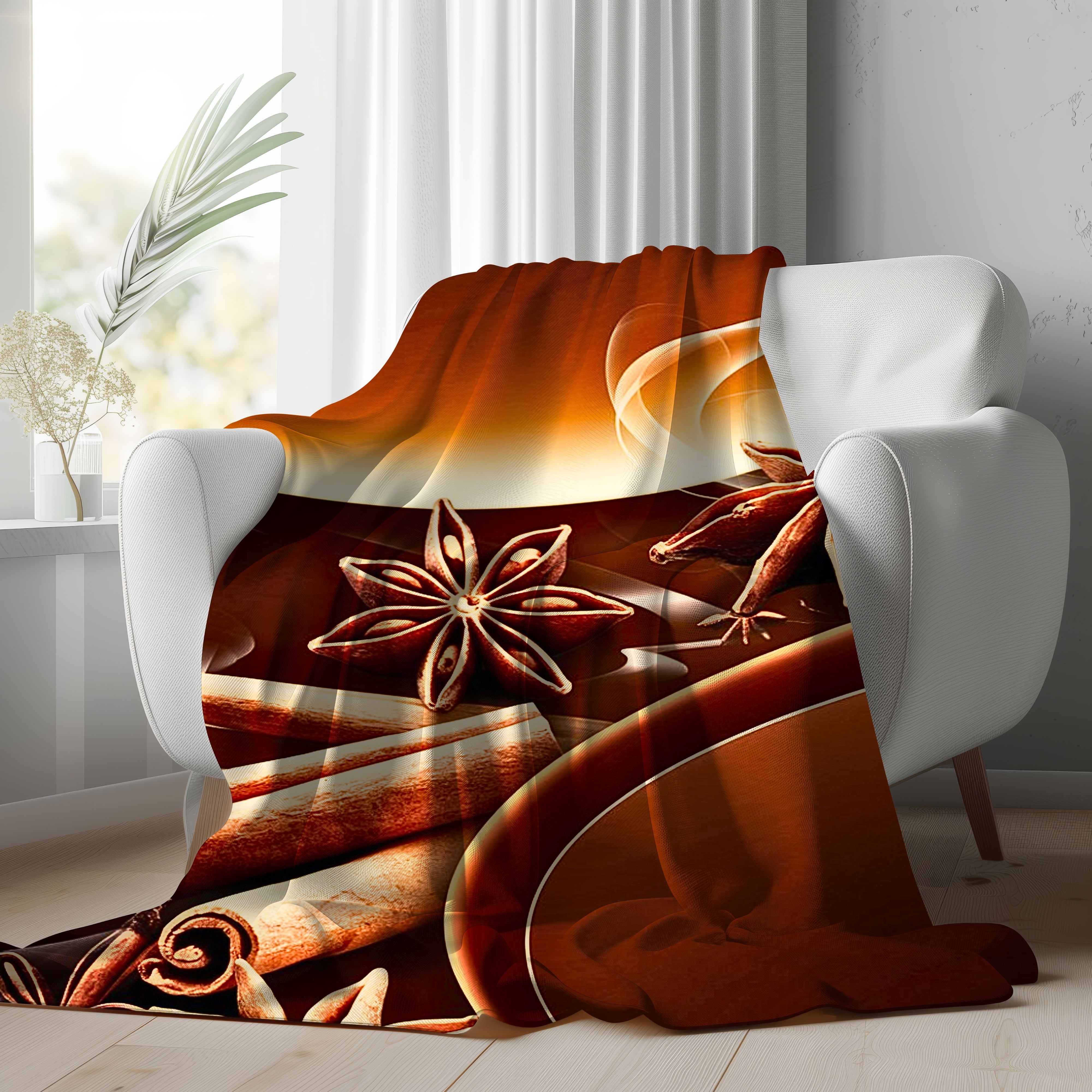 Golden Ember Plush - Soft Velveteen Throw Blanket product thumbnail image