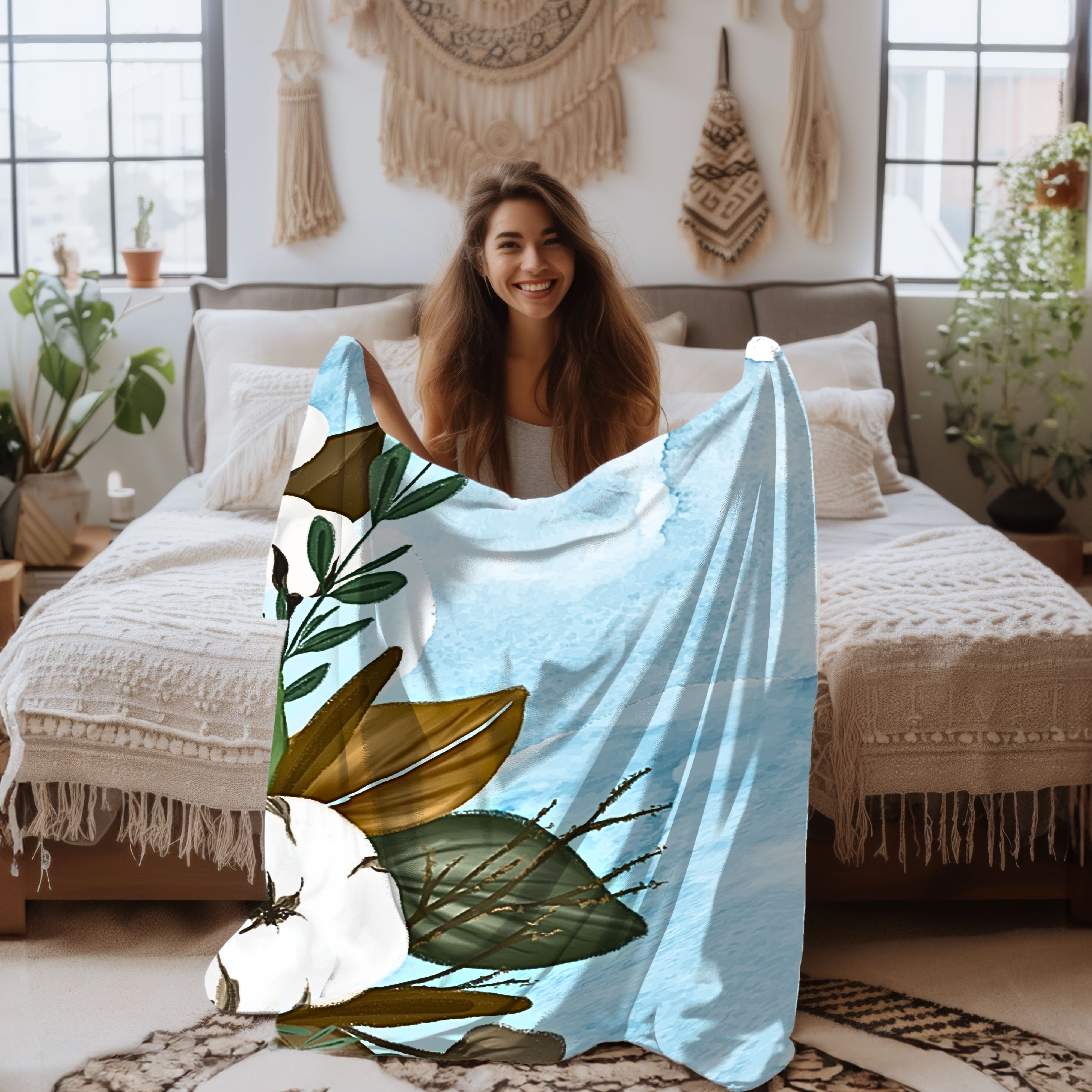 Fresh Linen – Soft Velveteen Throw Blanket product thumbnail image