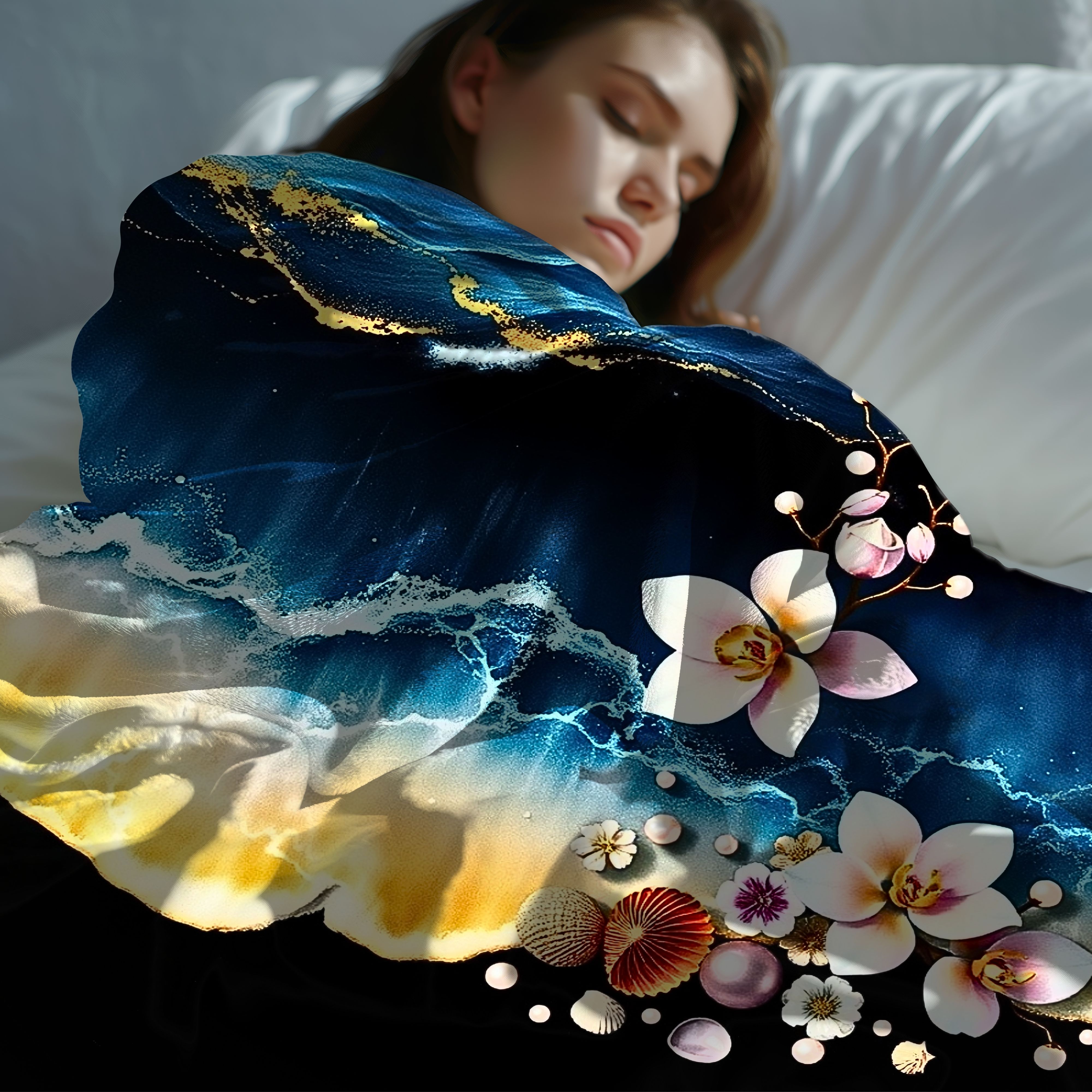 Salt Bloom – Soft Velveteen Throw Blanket  product thumbnail image