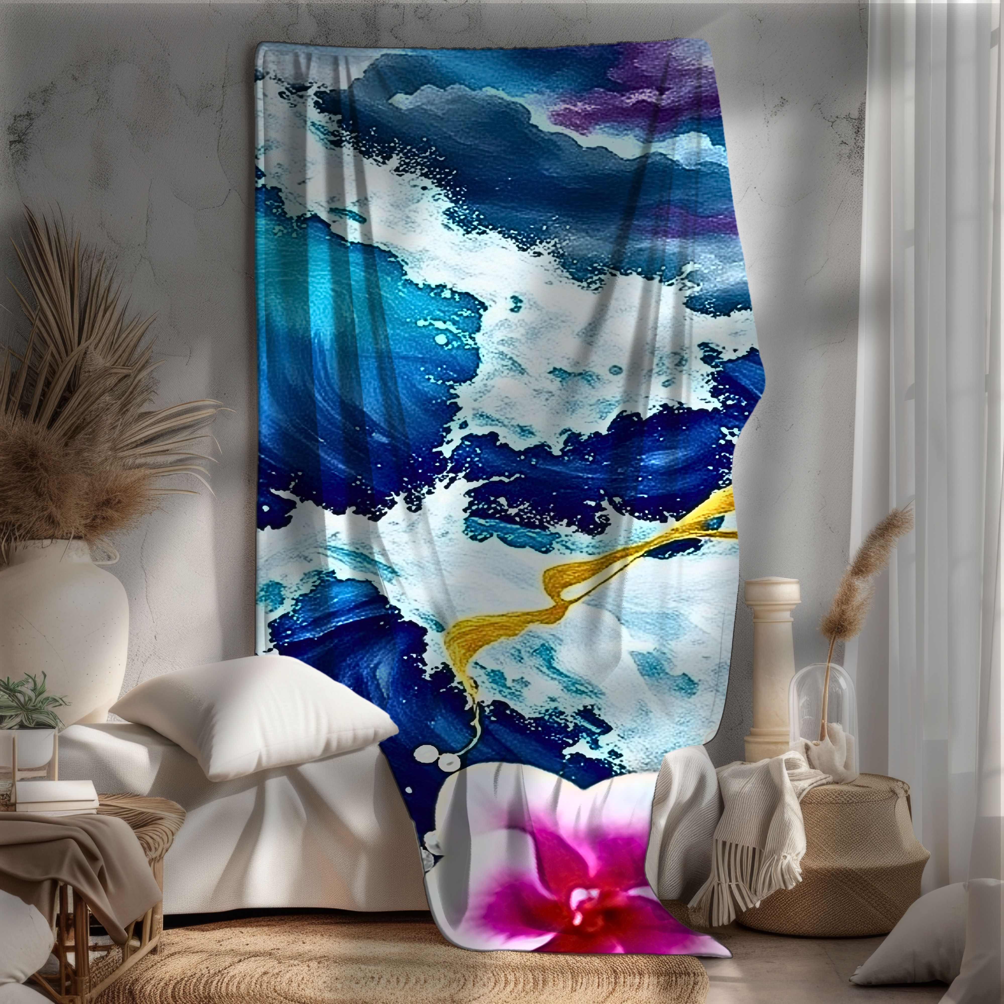 Ocean Whisper – Plush Velveteen Throw Blanket product thumbnail image