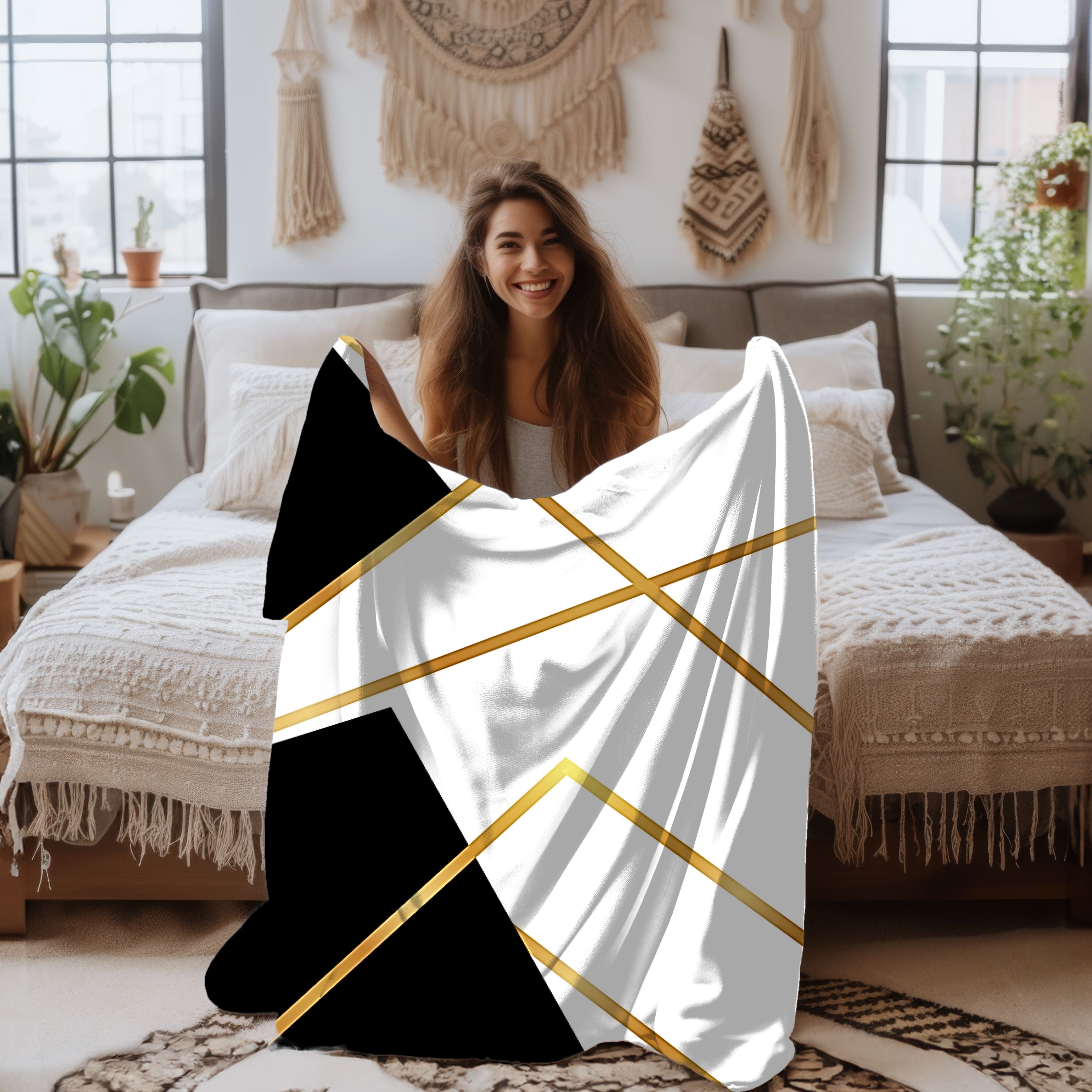 Gilded Fracture – Plush Velveteen Throw Blanket product thumbnail image Gilded Fracture – Plush Velveteen Throw Blanket product thumbnail image