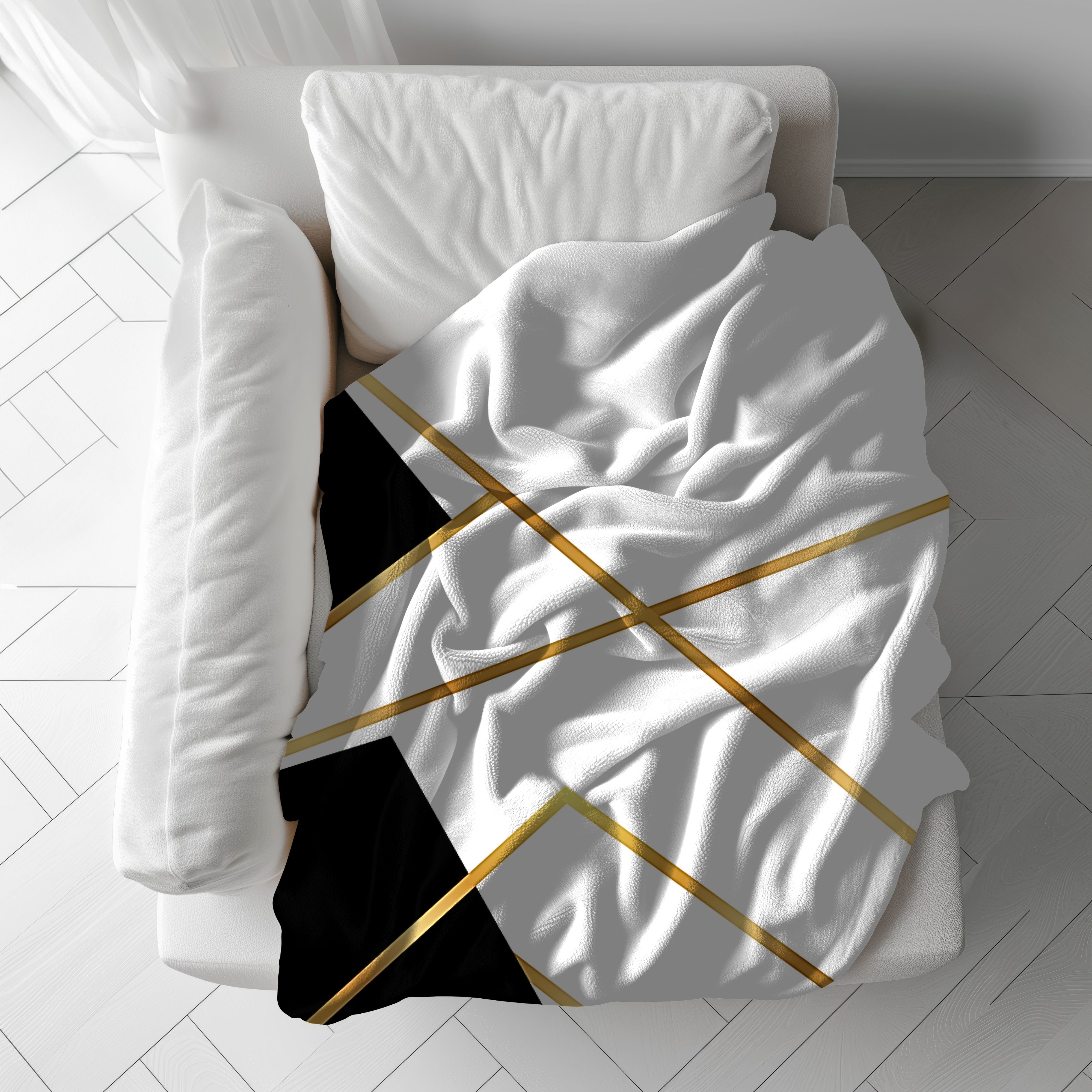 Gilded Fracture – Plush Velveteen Throw Blanket product thumbnail image