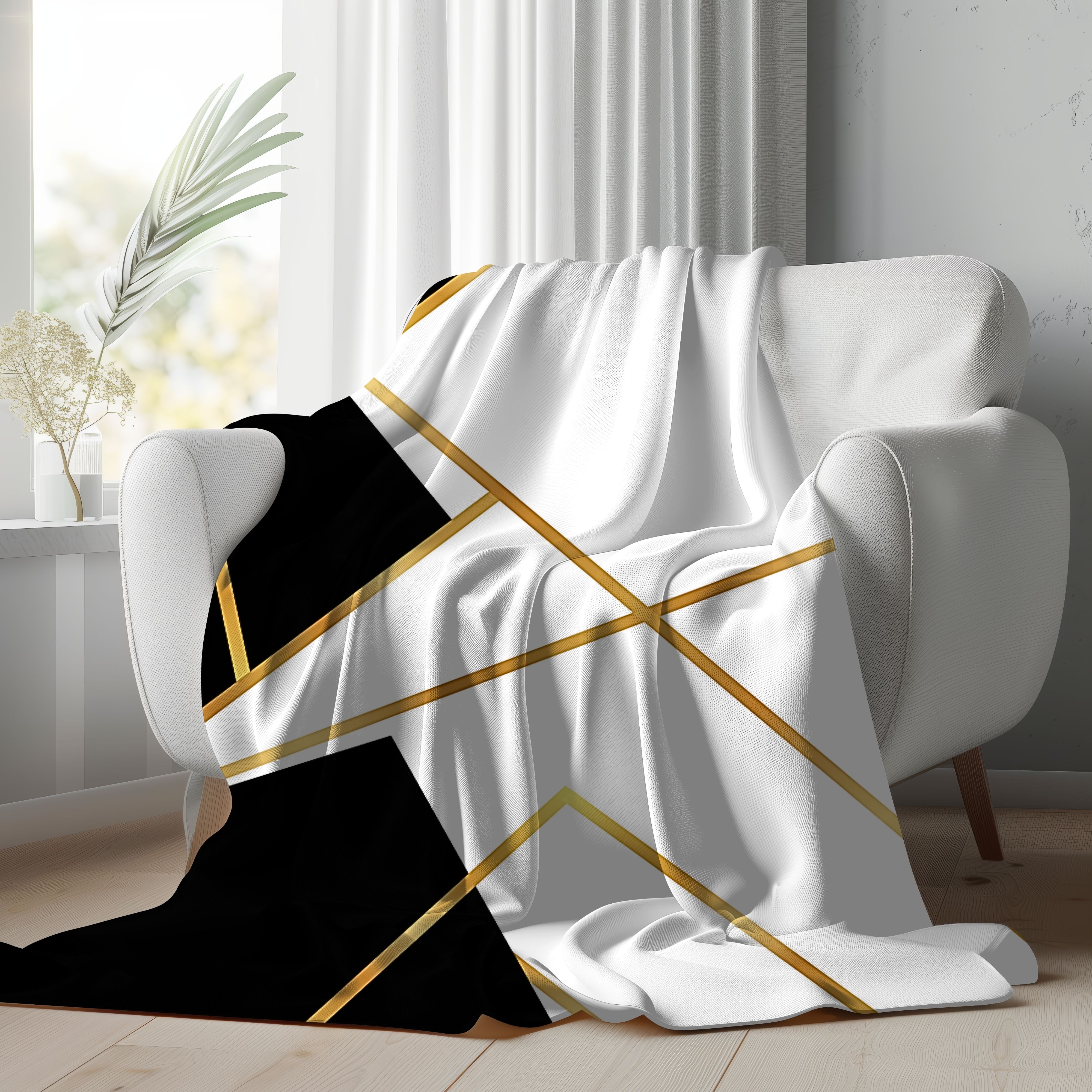 Gilded Fracture – Plush Velveteen Throw Blanket product thumbnail image