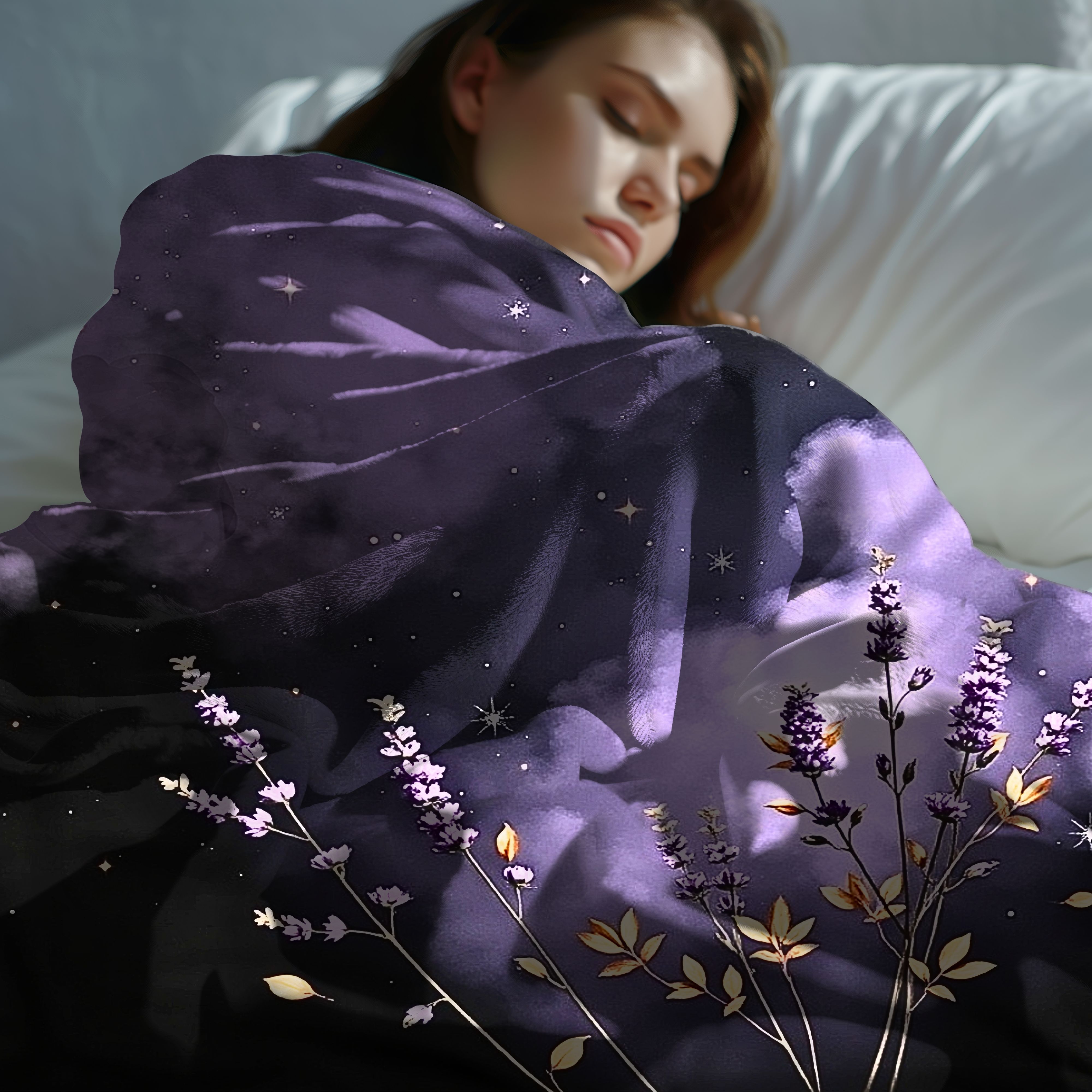 Twilight Bloom – Plush Velveteen Throw Blanket product thumbnail image Twilight Bloom – Plush Velveteen Throw Blanket product thumbnail image