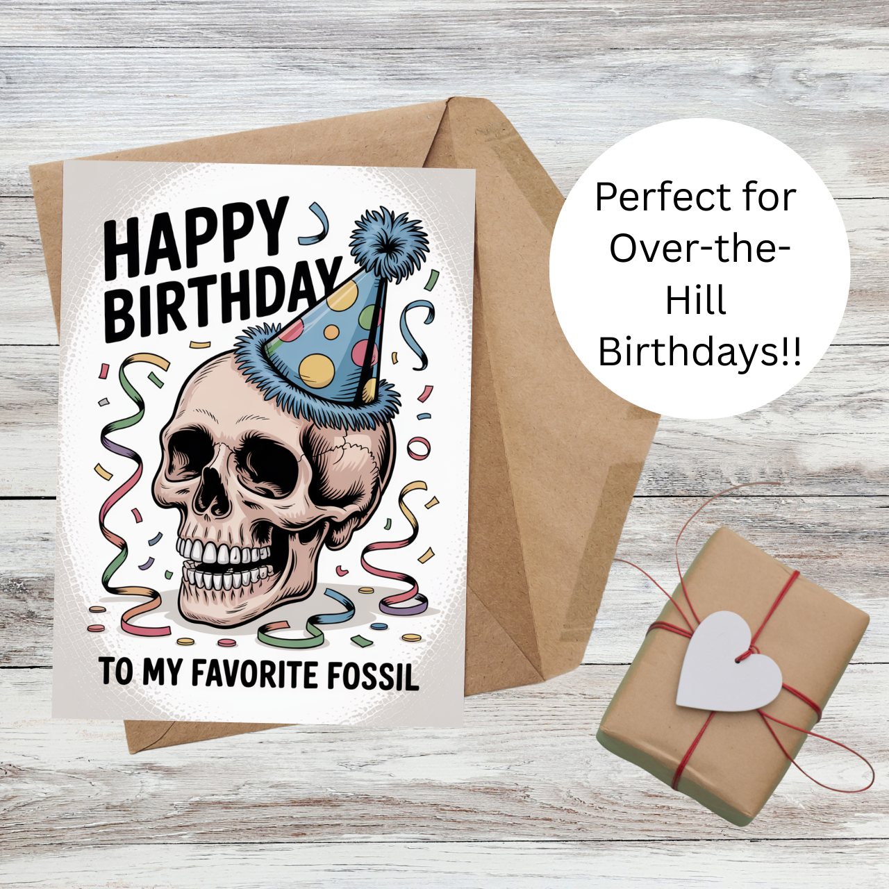 GreeFunny Over the Hill Birthday Card My Favorite Fossil Skull Humor Card Hilarious Birthday Card Comical Birthday Card Unique Birthday Card  ting Cards - Funny Over the Hill Birthday Card Skull Humor Unique Comical
